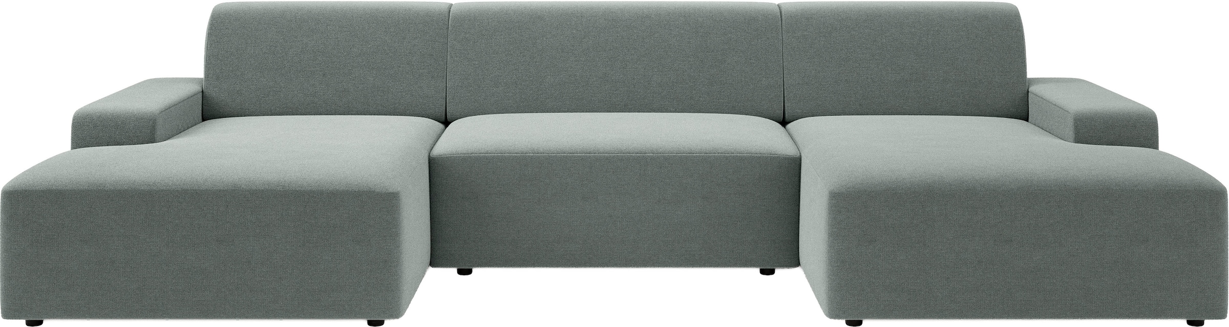 TRENDMANUFAKTUR Wohnlandschaft »Wien, wahlweise mit Sitzvorschub und Bettkasten, Breite 329 cm« U-Form, in trendigem Cordstoff