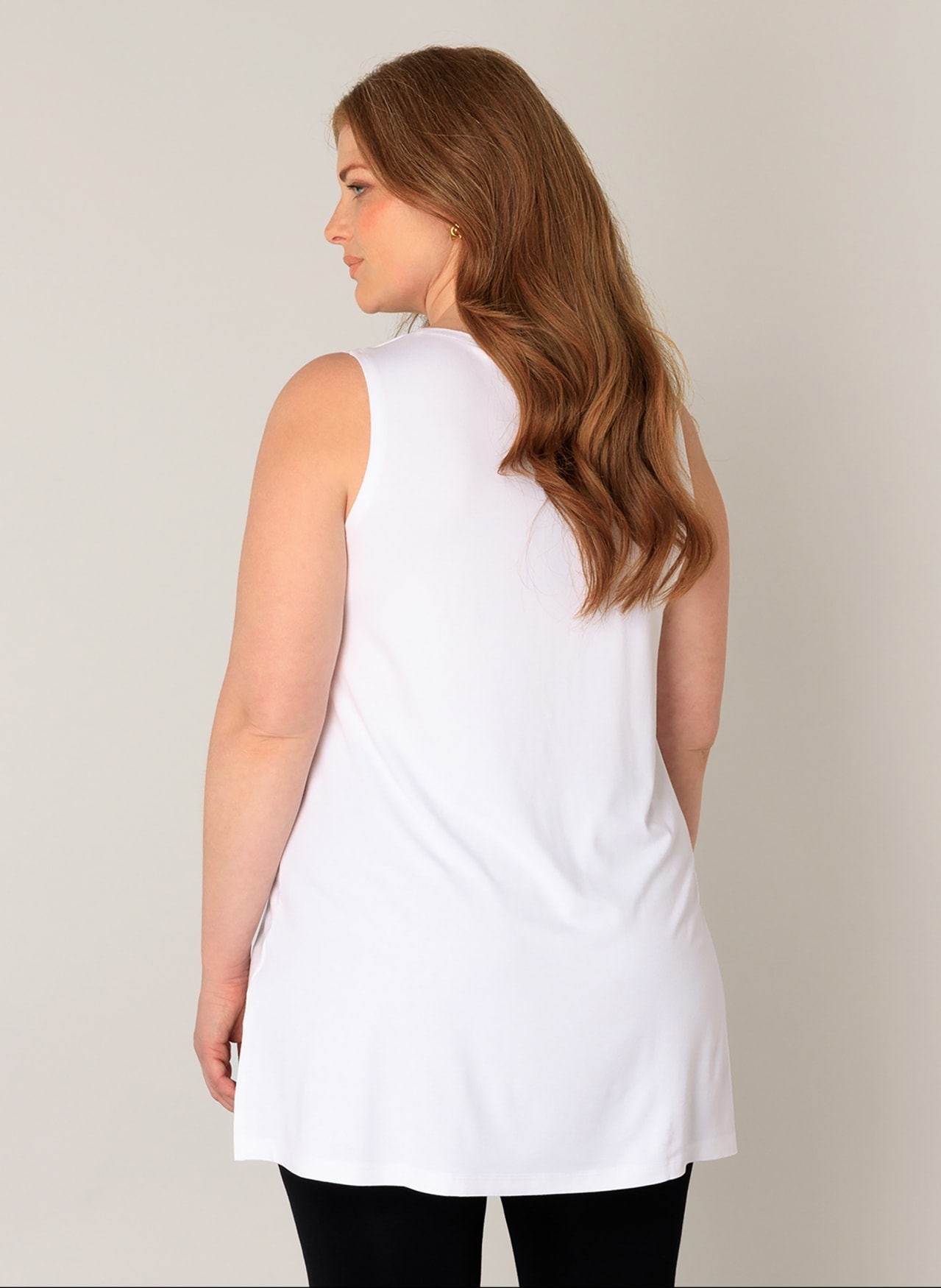 Base Level Curvy Longshirt »ABBIGALE«, ärmellos, seitlich geschlitzt