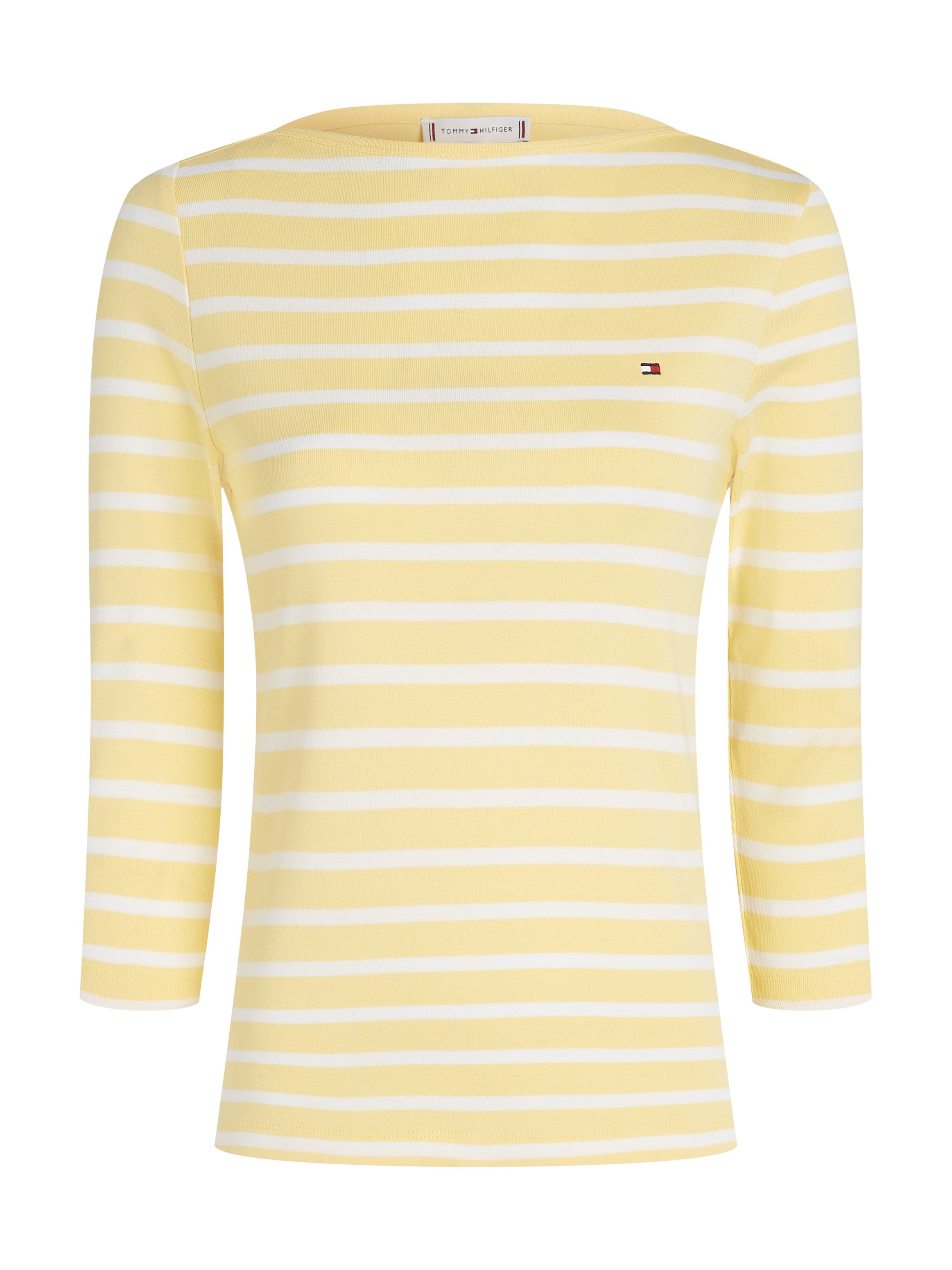 Tommy Hilfiger 3/4-Arm-Shirt »NEW CODY SLIM BOAT-NK 3/4SLV mit U-Boot und Streifen«, gestreift, casual, slim fit, Baumwolle, U-Boot-Ausschnitt