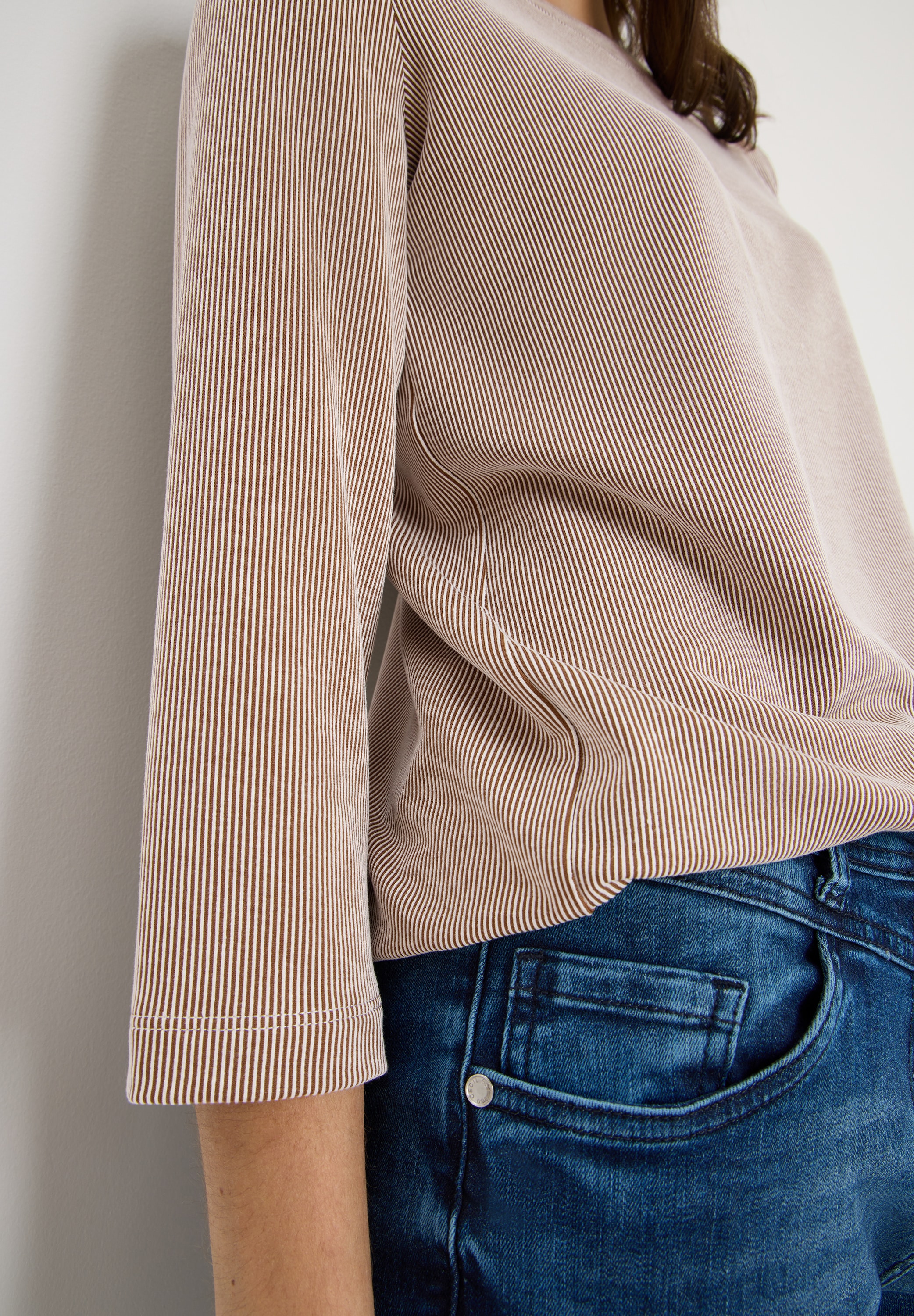 Cecil 3/4-Arm-Shirt mit Streifen Muster