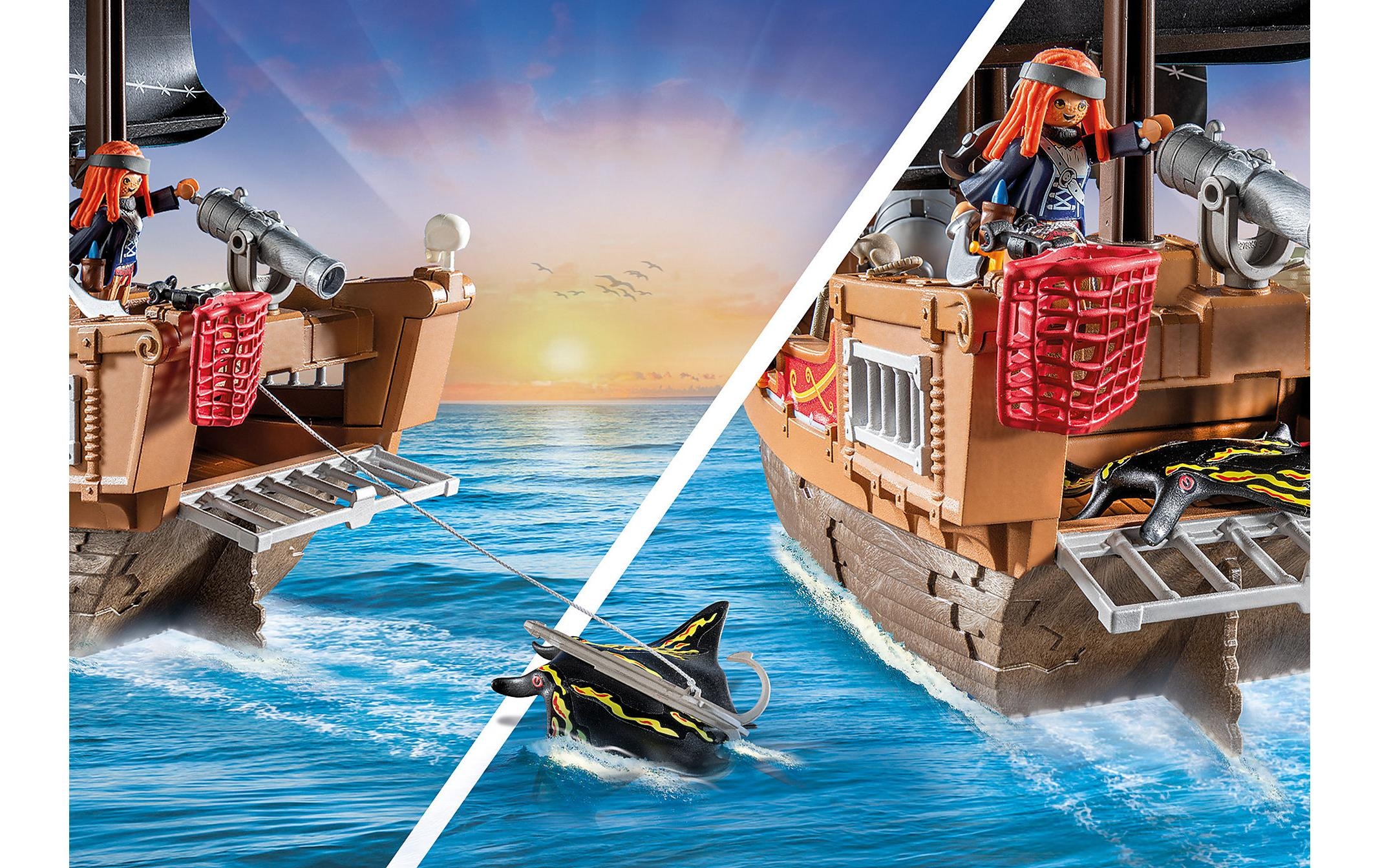 Playmobil® Spielbausteine »Pirates Grosses Piratenschiff 71530«, (137 St.)