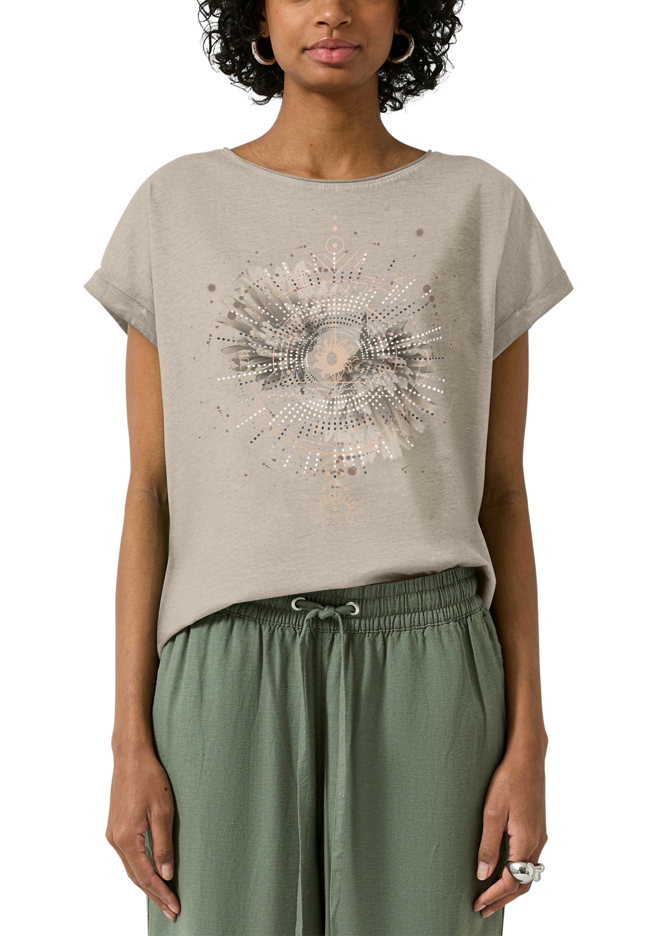 Image of QS Rundhalsshirt mit grossem Print