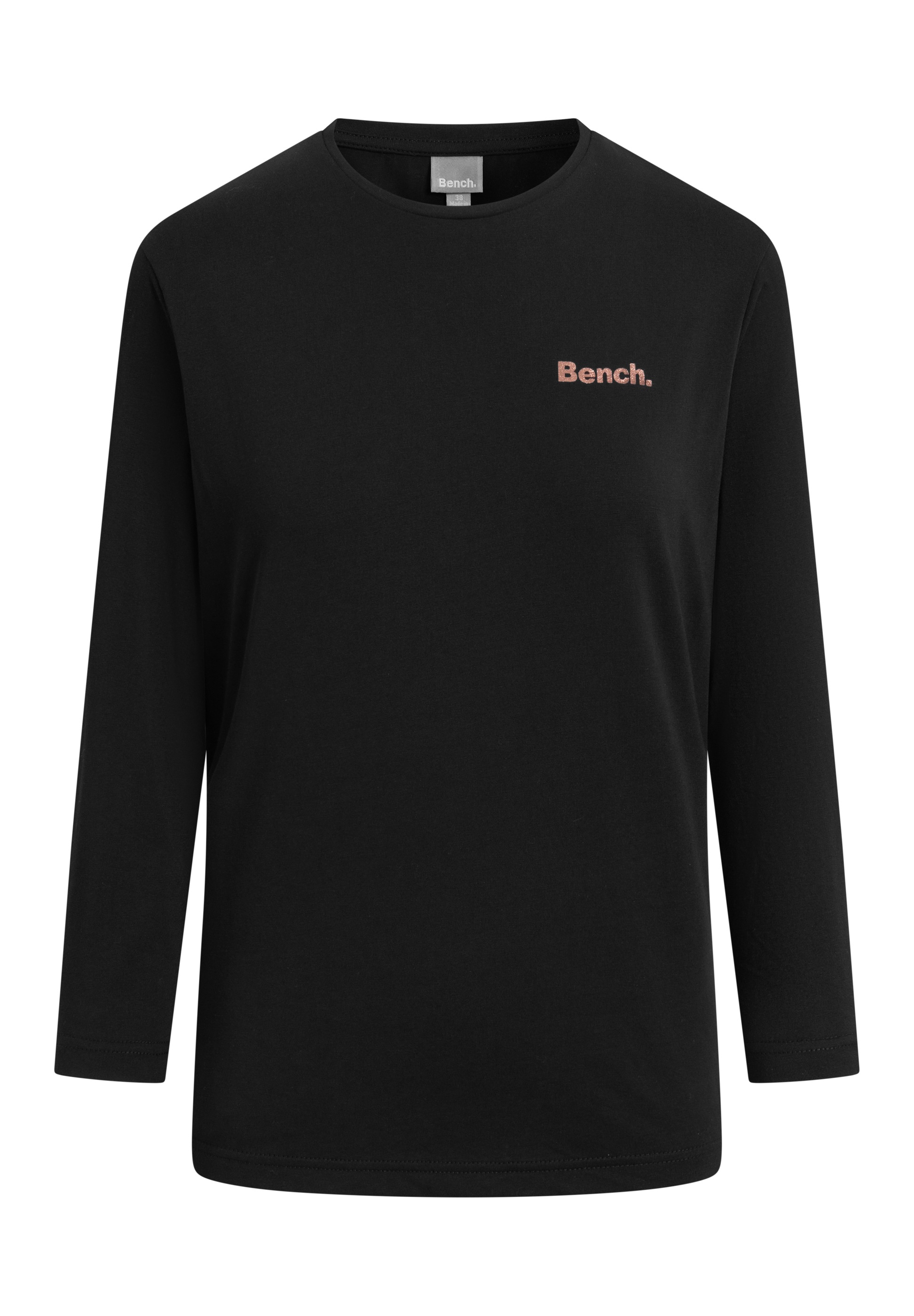 Bench. 3/4-Arm-Shirt »ROMILEY«, tailliertes Basic mit 3/4 Arm und Logoprint im Metallic-Holo Stil