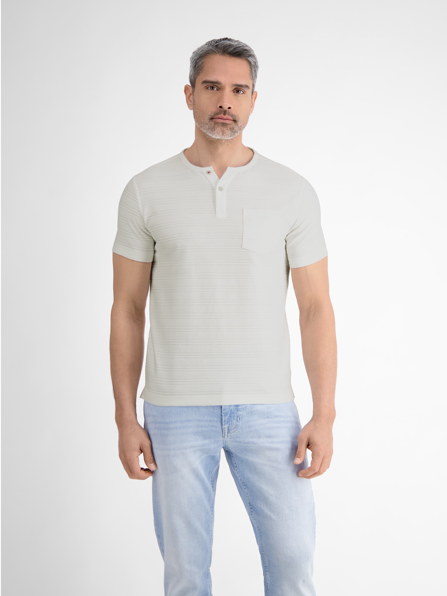 Image of LERROS Henleyshirt "Serafino-Shirt, sommerlich-tonal gestreift"