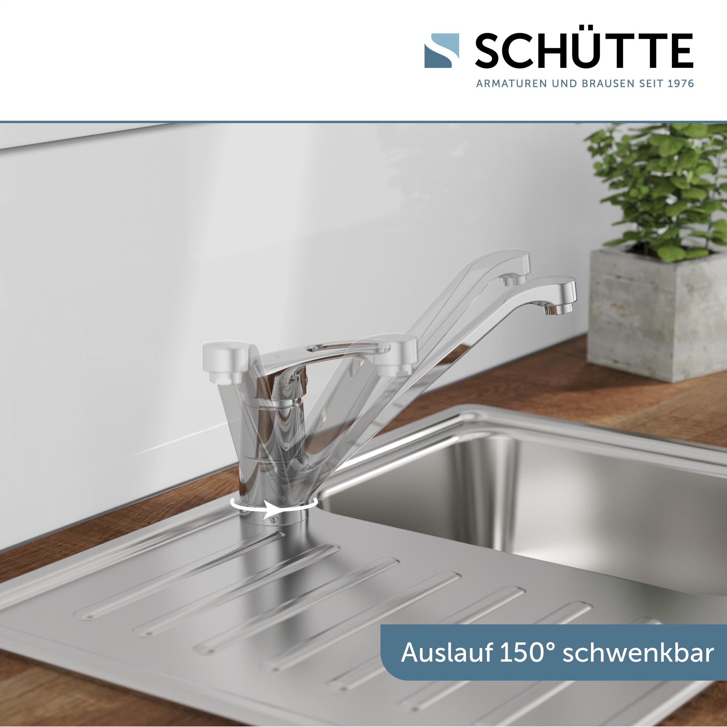Schütte Robinet d'évier »GRANDE« Pivotant à 360°, cartouche silencieuse, buse mélangeuse de marque