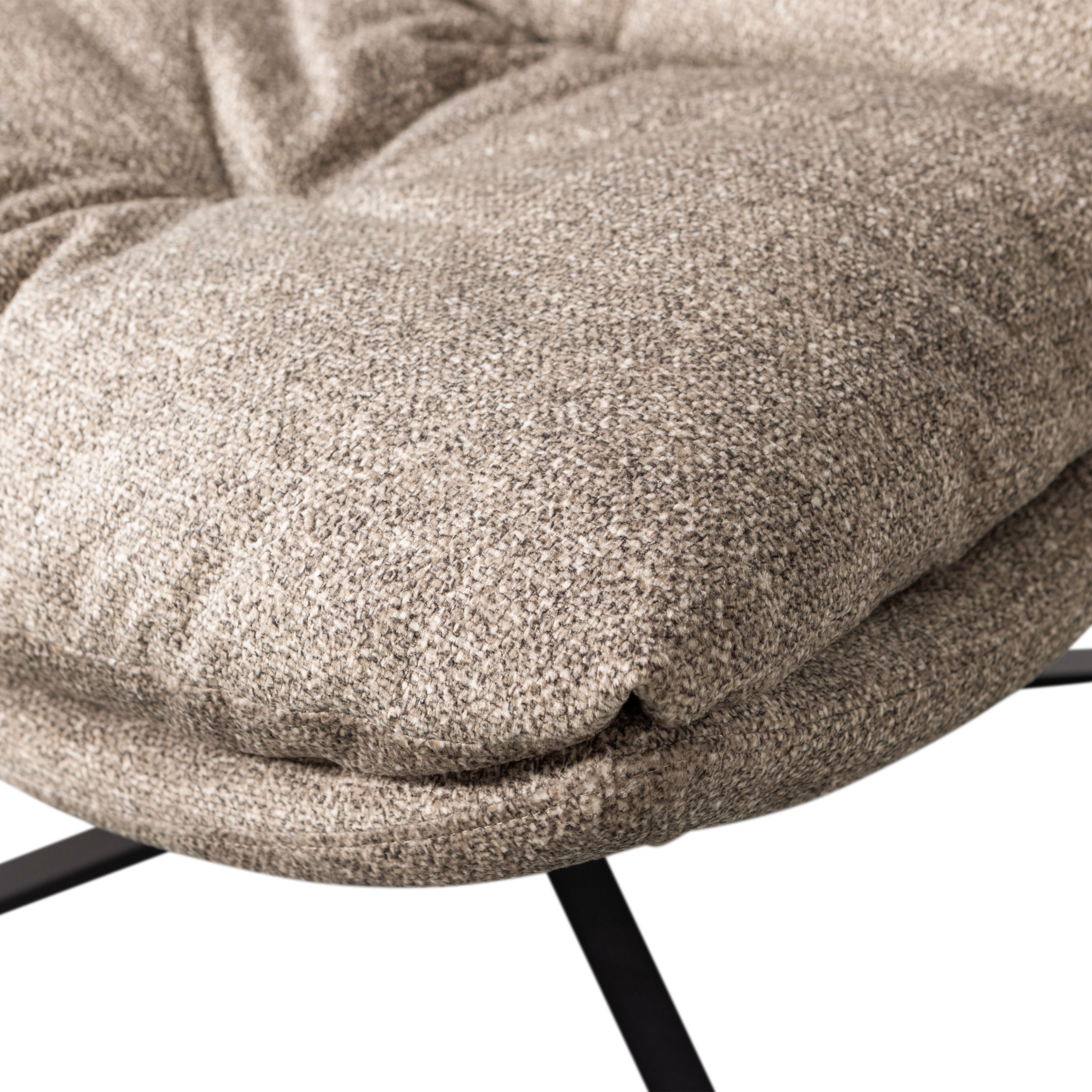 WOOOD Fauteuil pivotant »Arve mit Gewebtem Bezug und Drehmechanismus B 82 x T 87 x H 86 cm« très haute résistance à l'usure, capacité de charge 120 kg, structure métallique