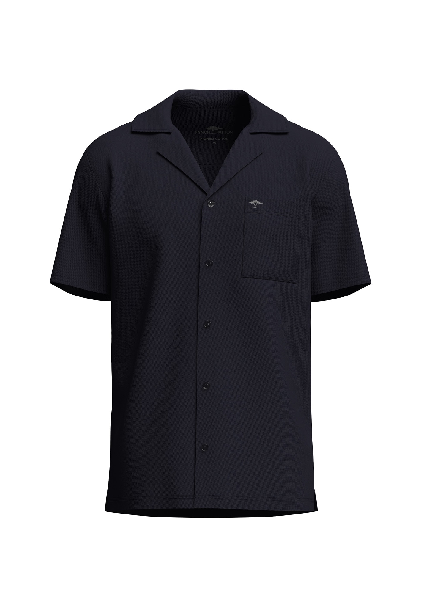 Image of FYNCH-HATTON Kurzarmshirt mit Logo Stickerei