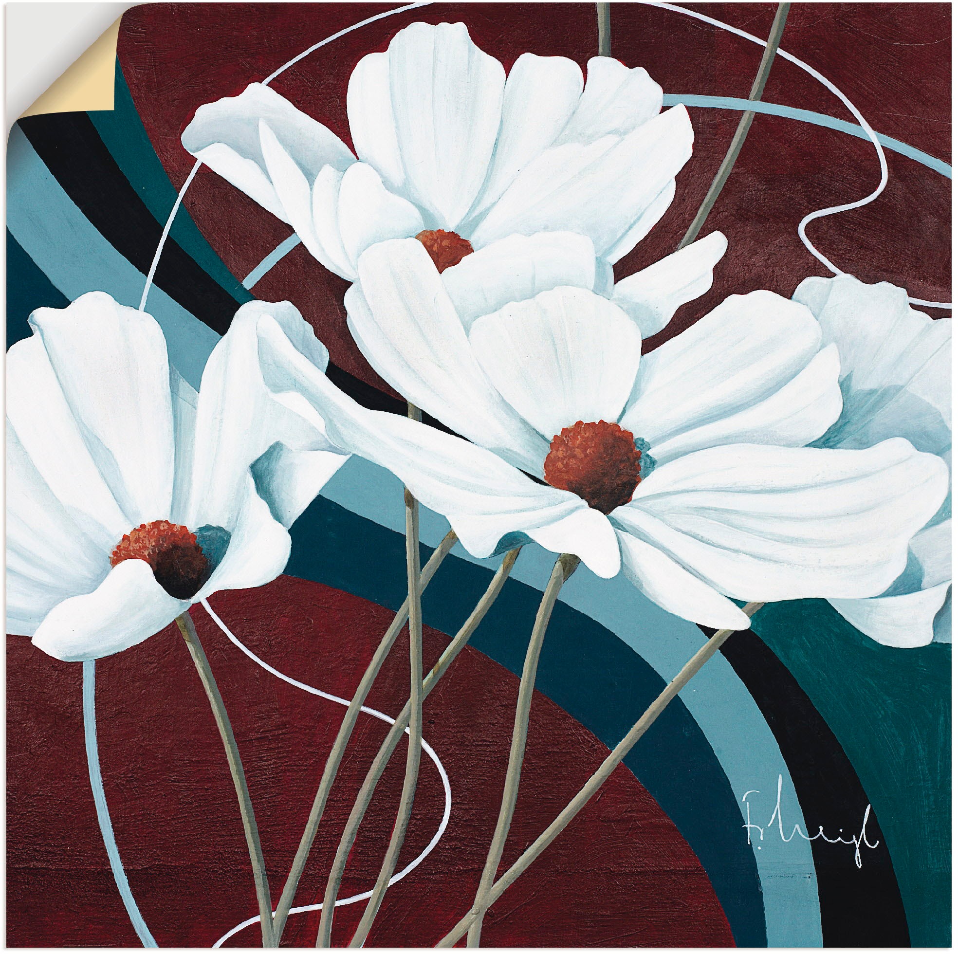 Image of Artland Wandbild »Stillleben mit Orangen«, Blumen, (1 St.), in vielen Grössen & Produktarten -Leinwandbild, Poster, Wandaufkleber / Wandtattoo auch für Badezimmer geeignet bei Ackermann Versand Schweiz