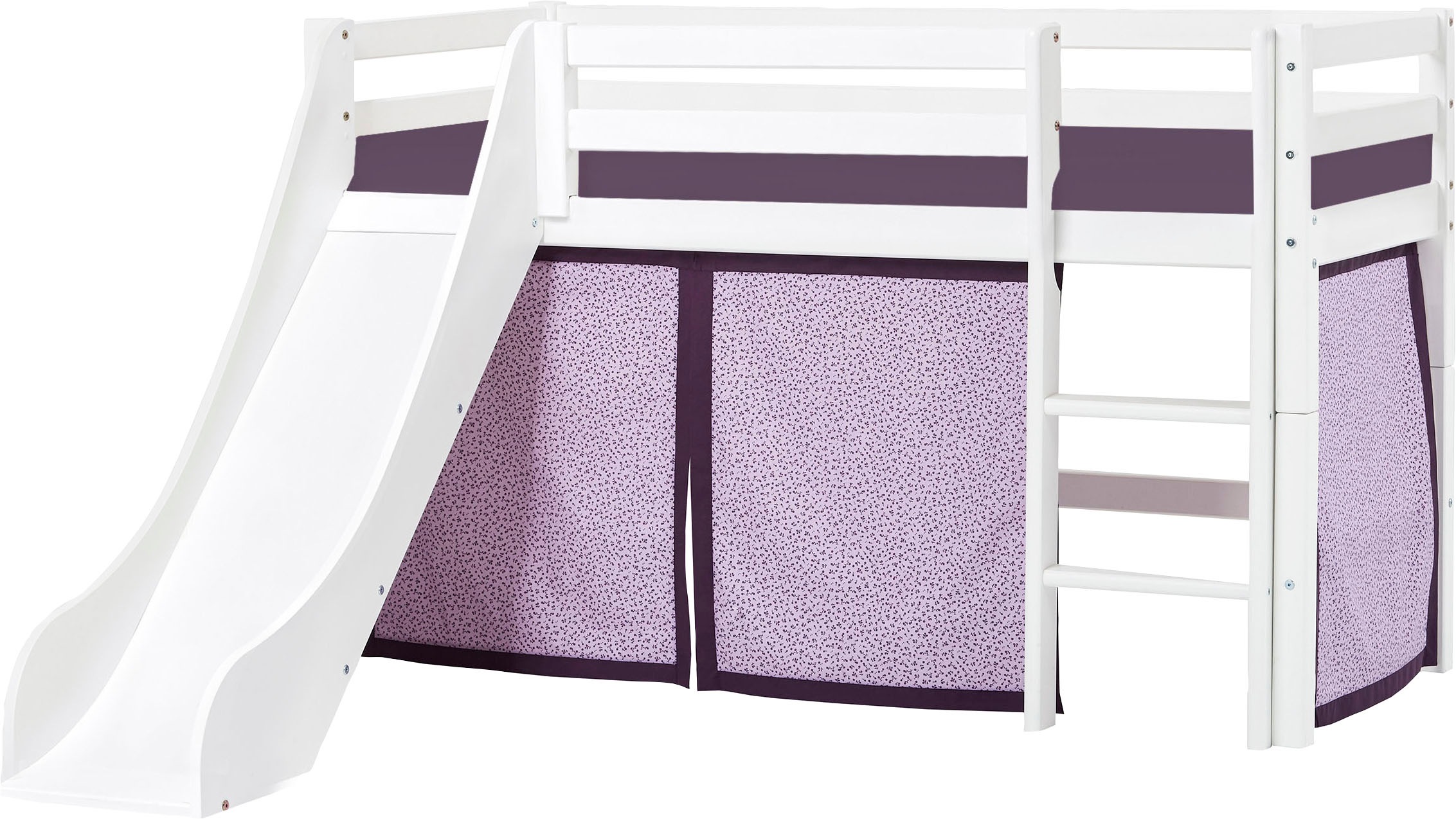 Image of Hoppekids Hochbett »«Beautiful Bloom»«, (Set), 70x160 mit Rutsche, Vorhang & Matratze bei Ackermann Versand Schweiz