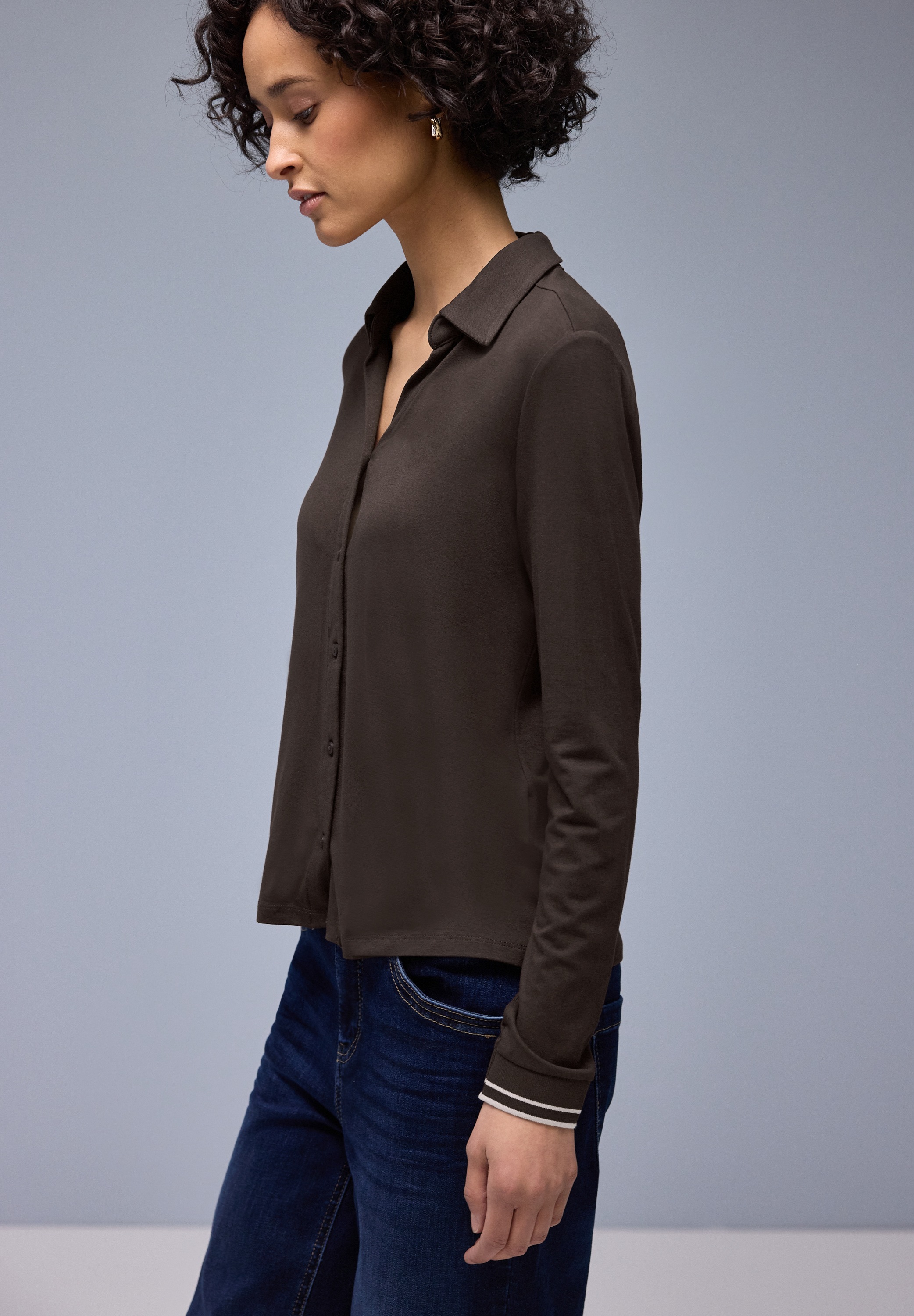 Image of STREET ONE Langarmshirt mit College-Bündchen an den Ärmeln