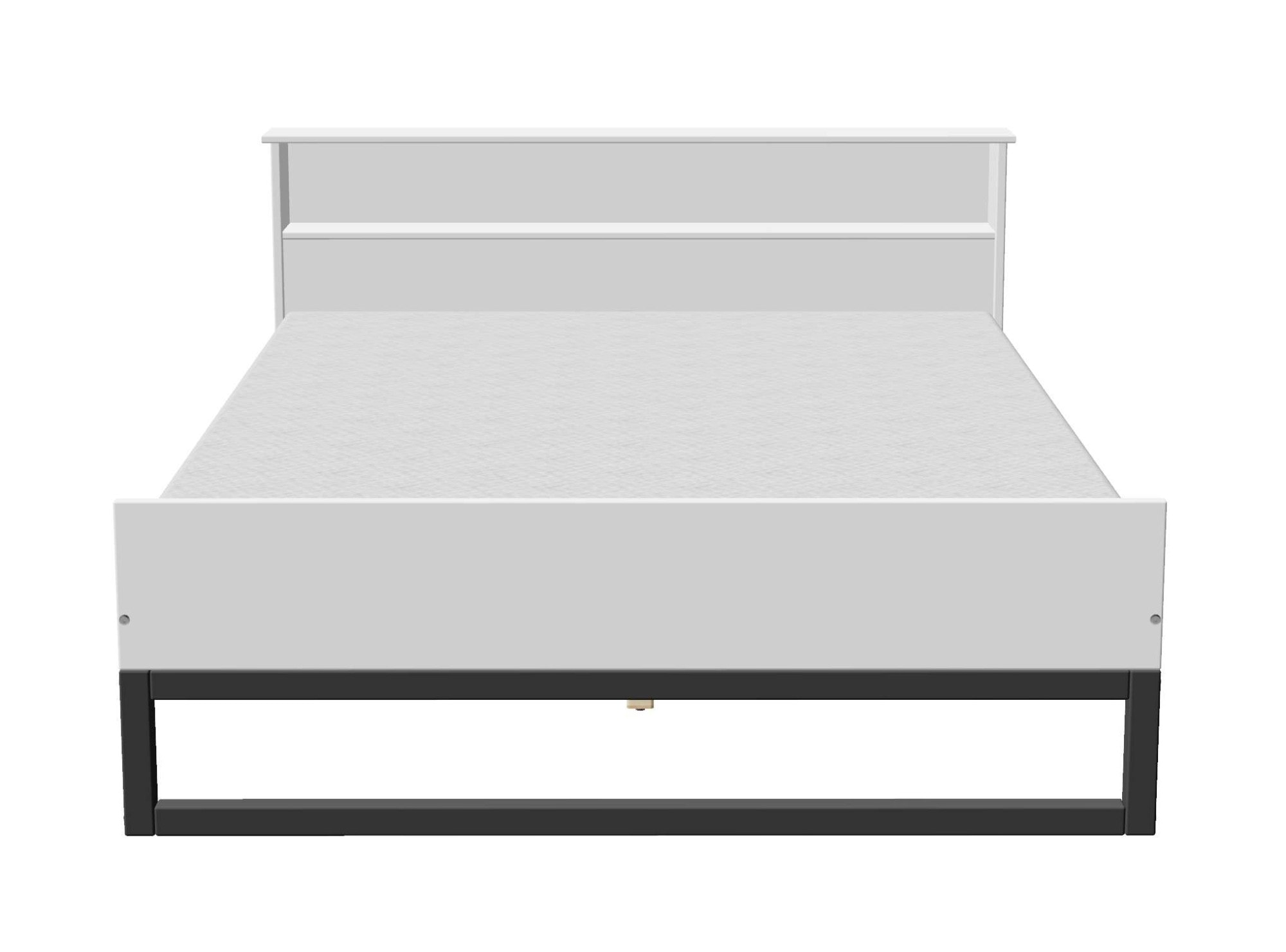 GOODproduct Massivholzbett »Pannor, Industrial Design, mit Regal, Lattenrost inklusive« Liegefläche Breite 140 oder 180cm,  Kufengestell, bis 200 kg belastbar, FSC-zertifiziert, Made in EU