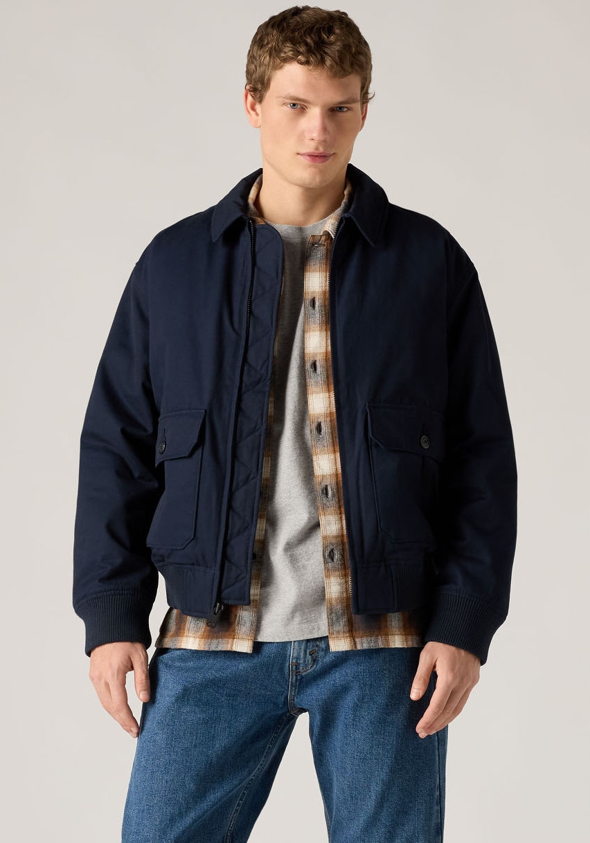 Image of Levis Blouson "CORTLAND JACKET" ohne Kapuze mit Reissverschluss und grossen Seitentaschen