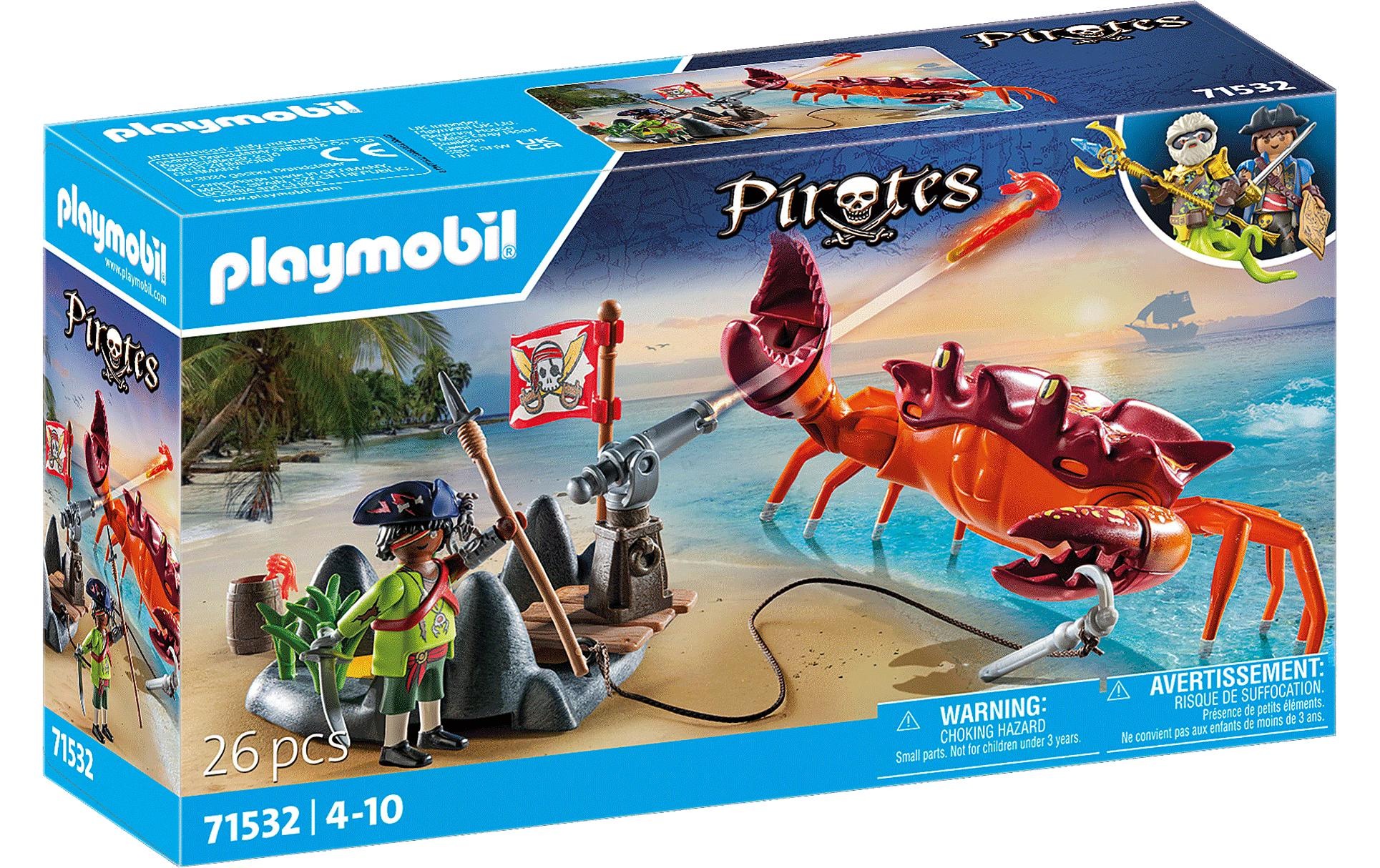 Image of Playmobil Spielbausteine "Pirates Kampf gegen die Riesenkrabbe 71532"