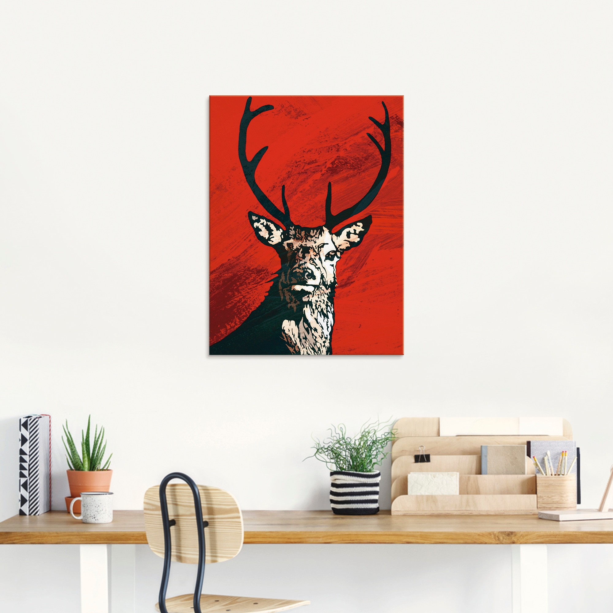 Artland Glasbild »Hirsch«, Wildtiere, (1 St.), in verschiedenen Grössen