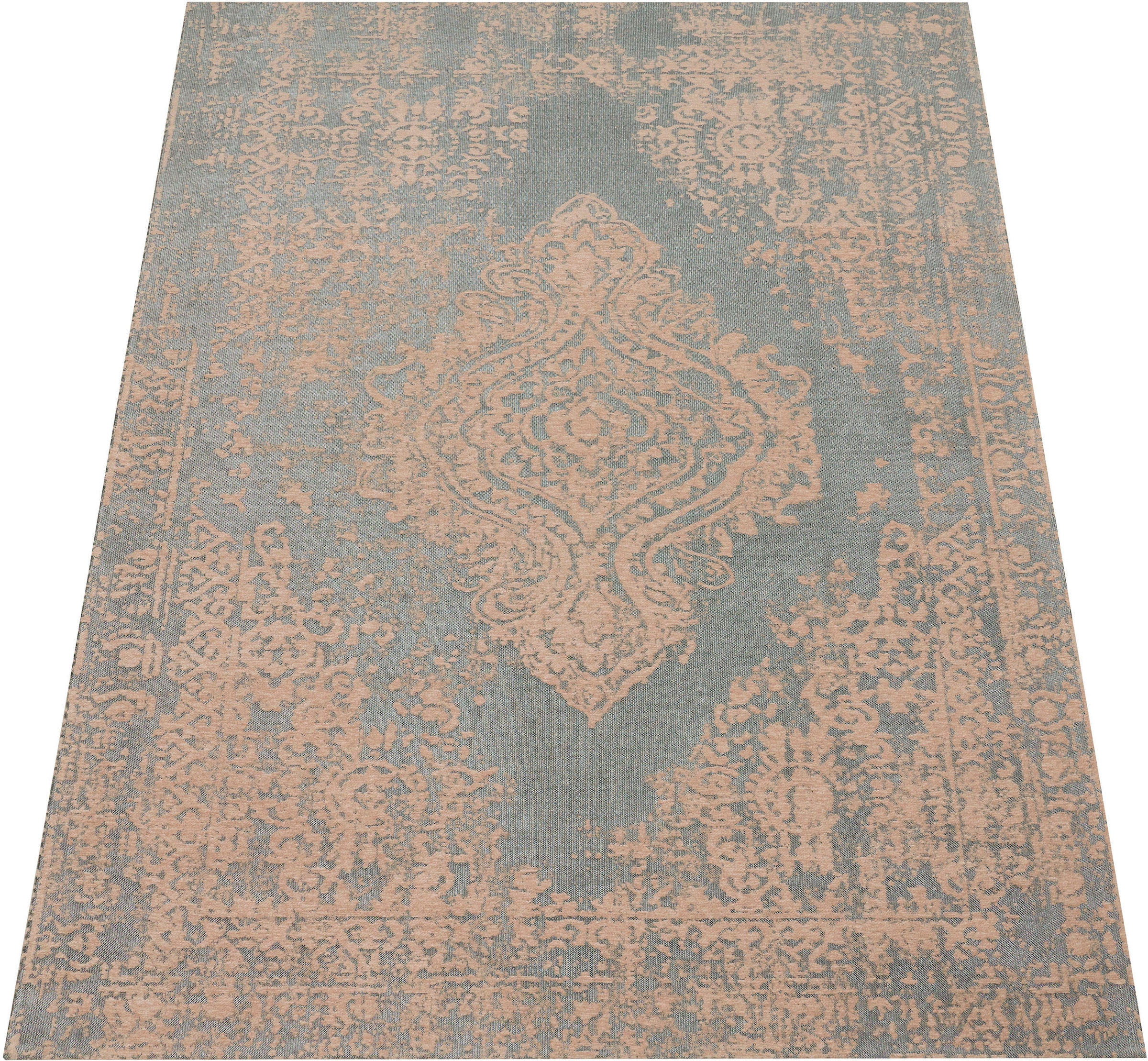 Paco Home Teppich »Mariba 200«, rechteckig, 13 mm Höhe, Kurzflor, meliert, Orient-Optik, Hoch-Tief Effekt, Wohnzimmer