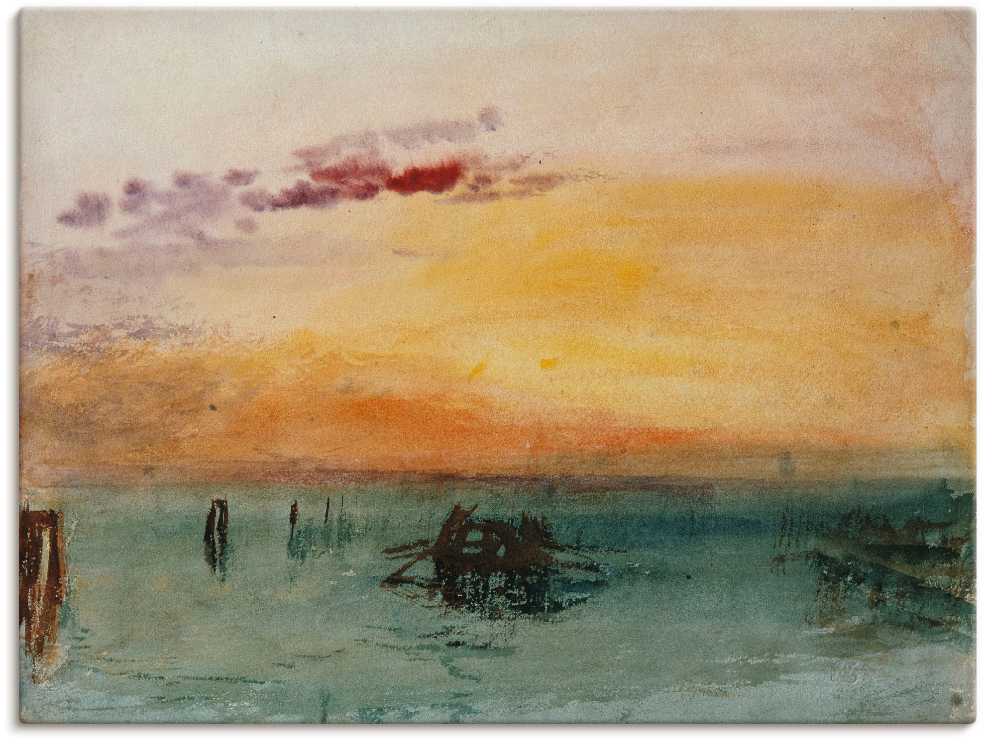 Image of Artland Wandbild »Venedig, von Fusina aus gesehen«, Gewässer, (1 St.), in vielen Grössen & Produktarten -Leinwandbild, Poster, Wandaufkleber / Wandtattoo auch für Badezimmer geeignet bei Ackermann Versand Schweiz