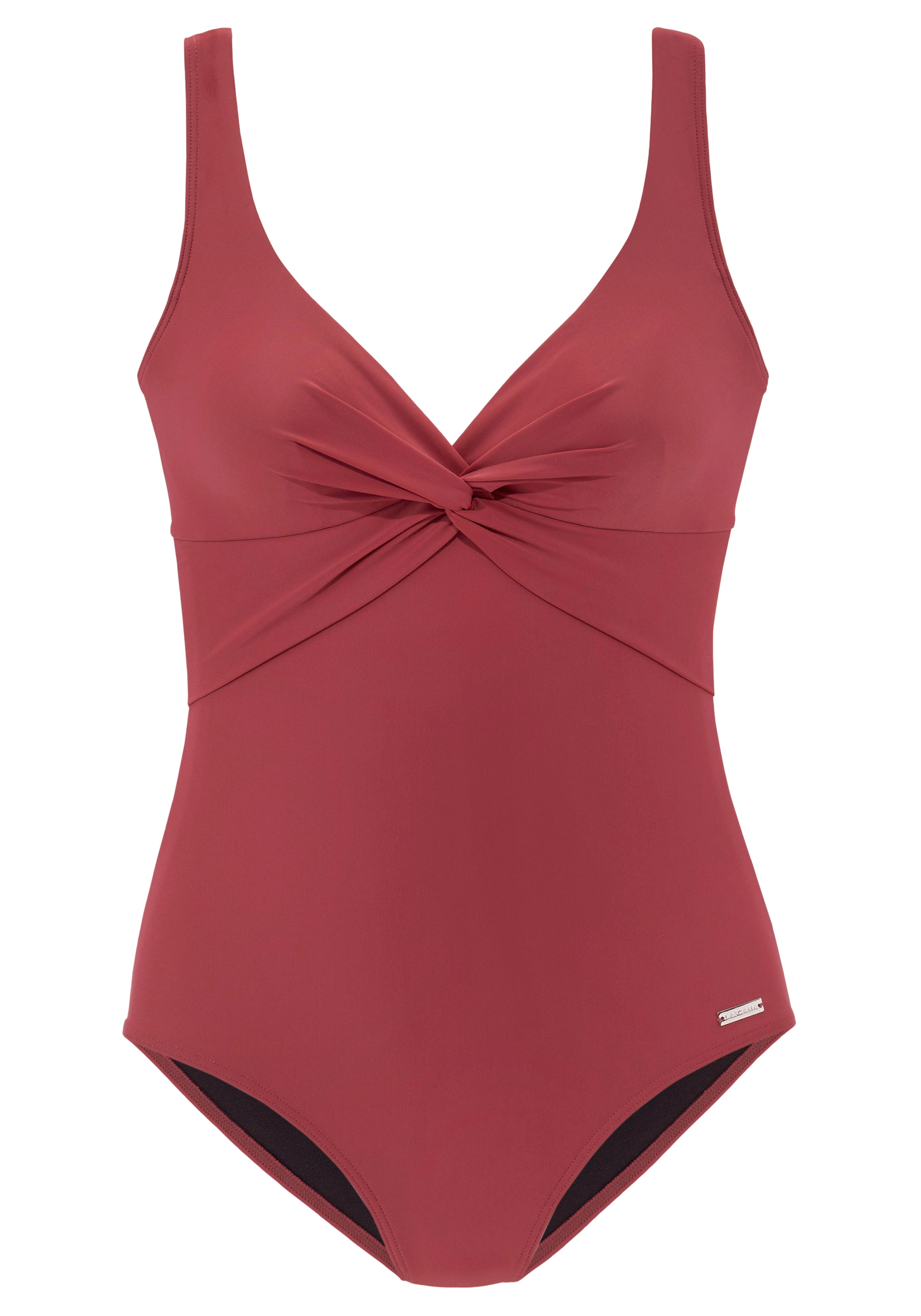 LASCANA Badeanzug mit Shaping-Einsatz vorn, eingearbeitete Softcups, mit Raffungen