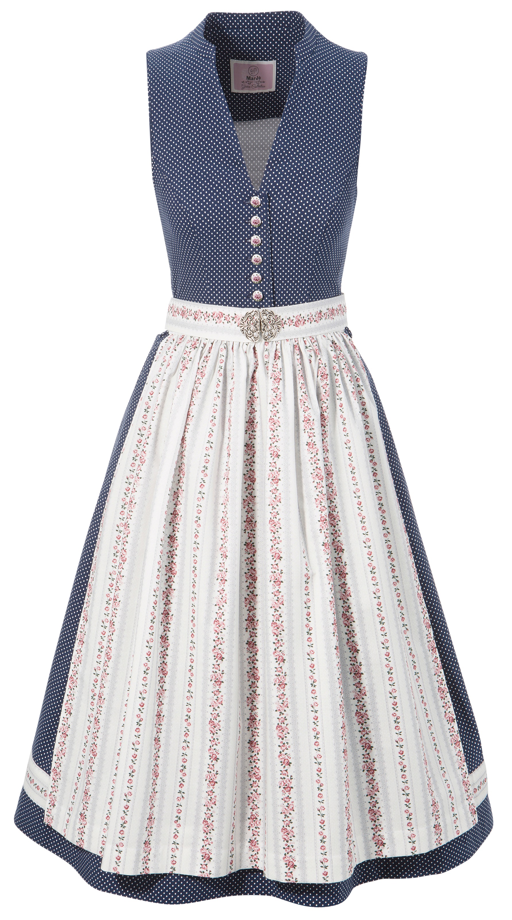Dirndl midi aus Stretchmaterial
