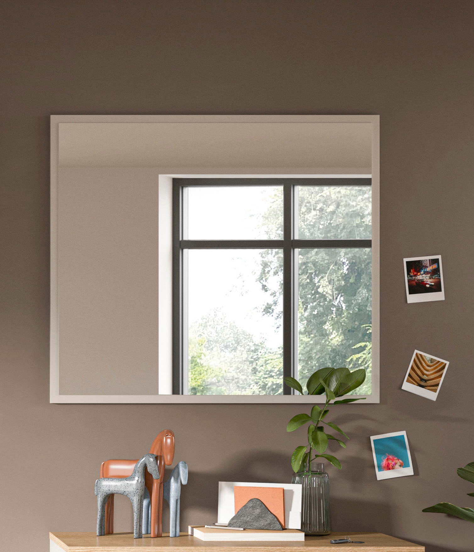 INOSIGN Garderobenspiegel »EDIL, 80 x 70 cm, grosse Spiegelfläche« Spiegel, Spiegelpaneel, Flurspiegel, Wandspiegel, Dielenspiegel