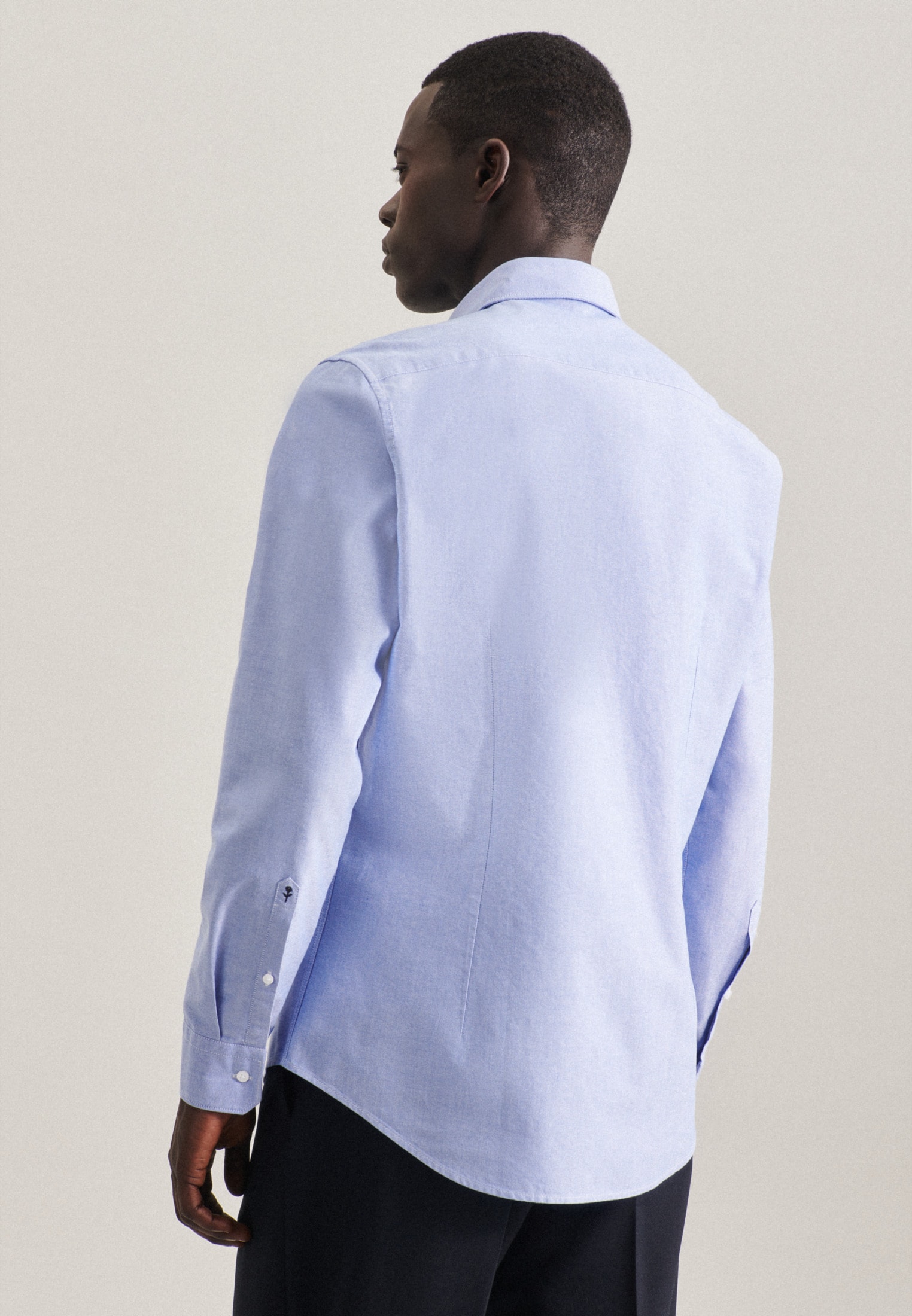 seidensticker Businesshemd »Slim«, Slim Langarm Button-Down-Kragen Uni