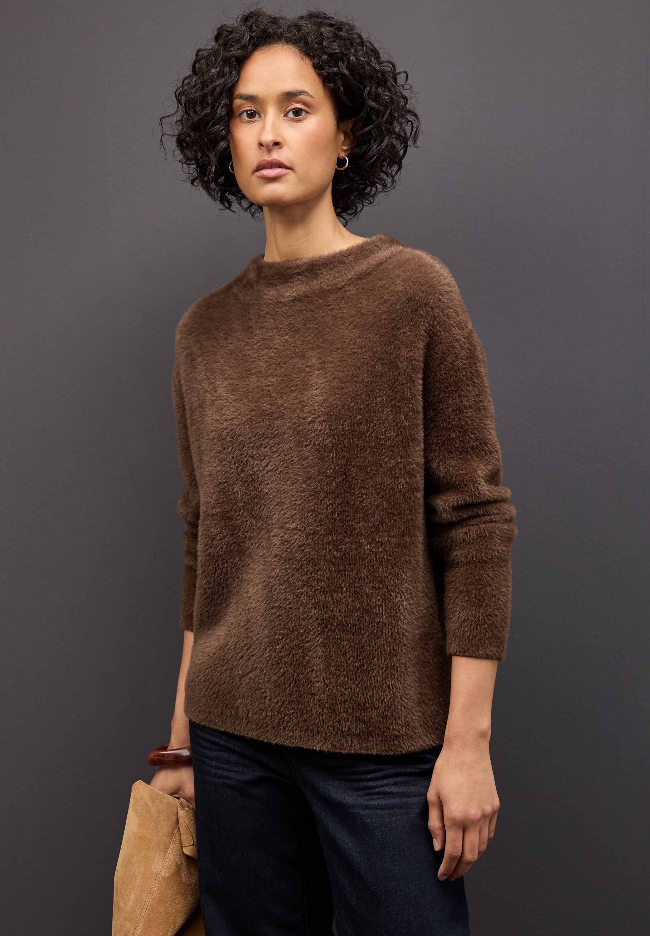 STREET ONE Pull à col rond in softer Federgarn-Qualität