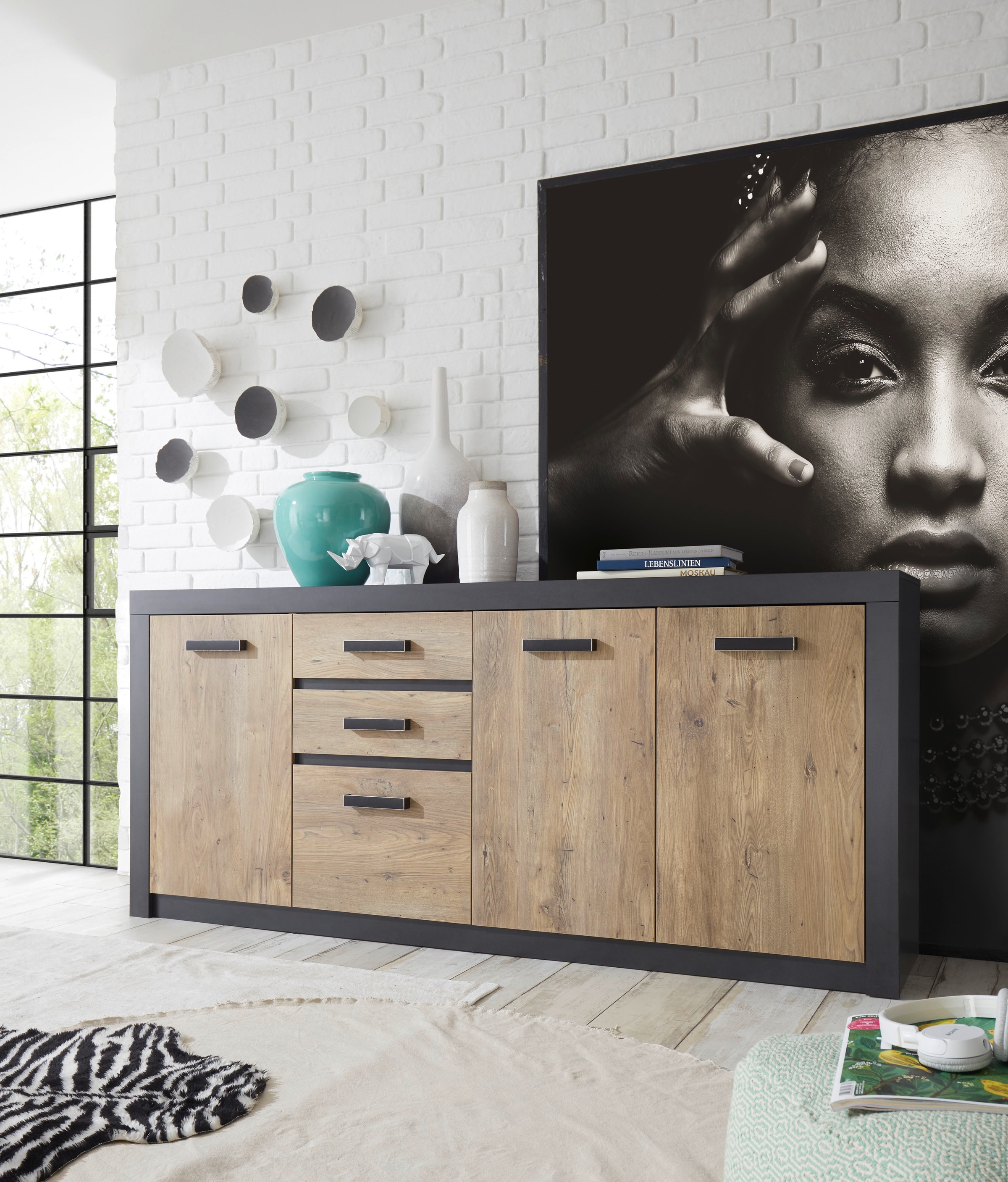 Image of my home Sideboard »Brügge«, Mit einer dekorativen Rahmenoptik bei Ackermann Versand Schweiz