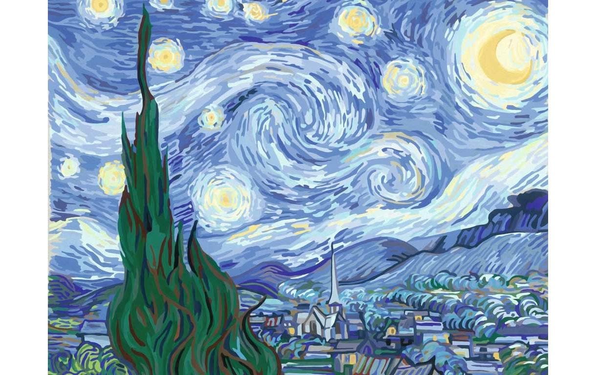 Ravensburger Peinture par numéros »CreArt, ART Collection, Starry Night (Van Gogh)« fabriqué en Europe
