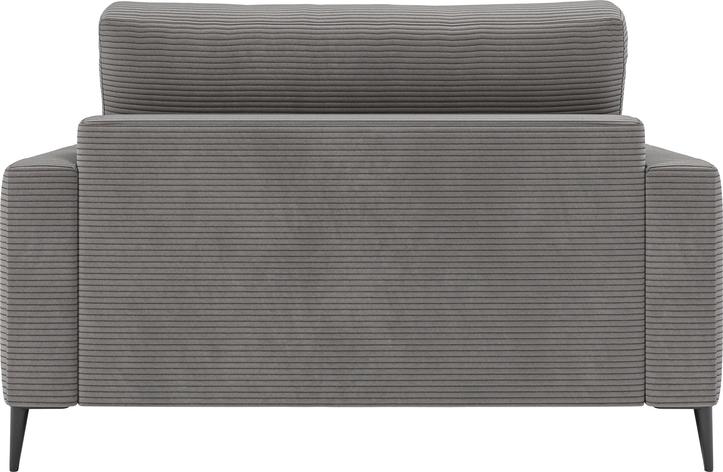 Home affaire Chaise longue »Downtown Loungemöbel zum Relaxen, B/T/H: 132/170/84 cm« aussi en bouclé, velours côtelé et Easy care - facile à nettoyer à l'eau,