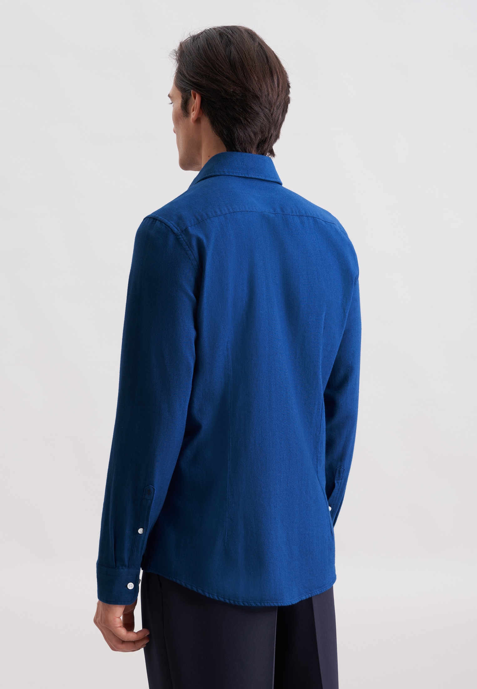 seidensticker Flanellhemd Slim 1/1 Kentkragen Uni