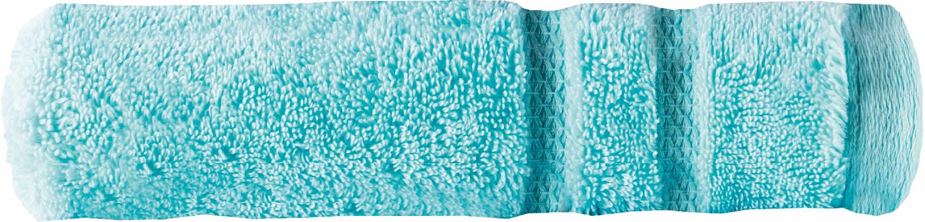 Egeria Badetuch »Micro Touch«, (1 St., Badetuch 70 x 140 cm), Uni Programm mit Streifenbordüre, extrem saugfähig, reine Baumwolle