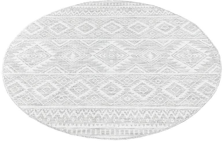 Carpet City Outdoorteppich »PALM3522« rund 5 mm Höhe Wetterfest & UV-beständig, für Balkon, Terrasse, Küche, flach gewebt