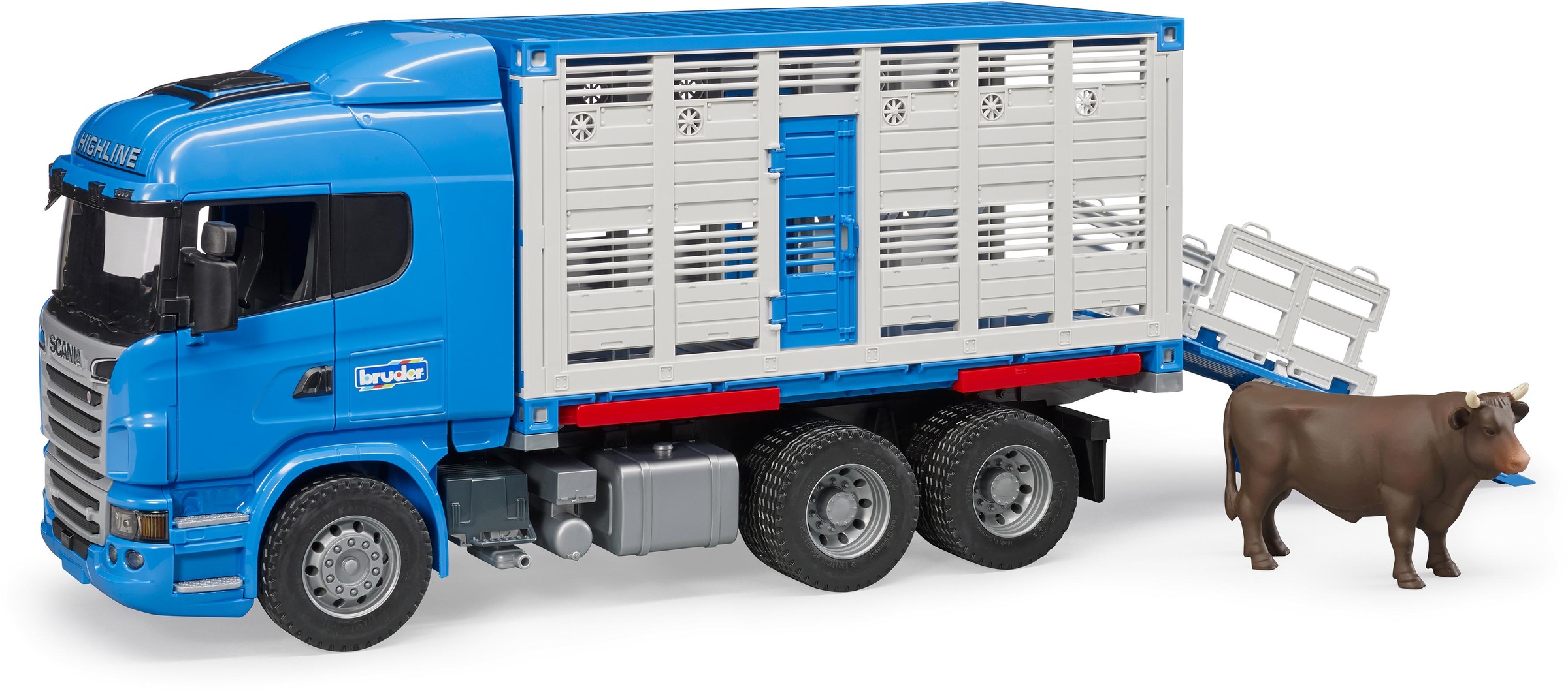 Image of Bruder® Spielzeug-Transporter »Scania R-Serie Tiertransporter mit 1 Rind«, Made in Germany bei Ackermann Versand Schweiz