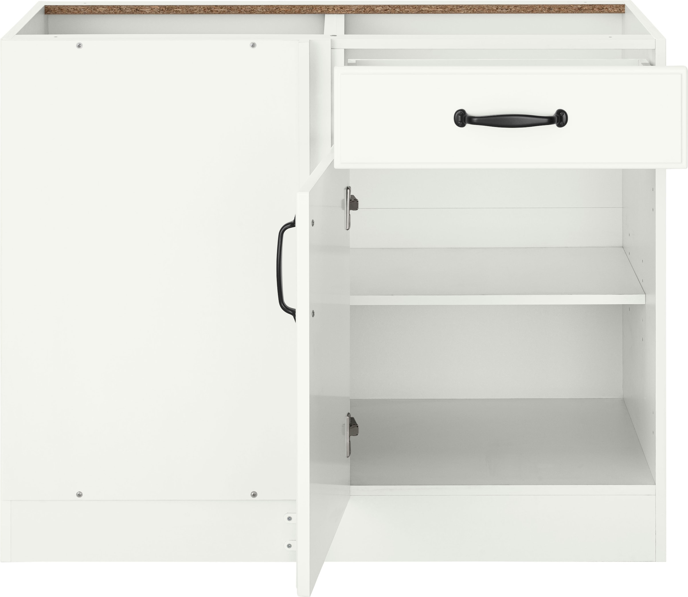 wiho Küchen Eckunterschrank »Erla«, 100 cm breit, Kassettenfront, Planungsmass 110 cm, ohne Arbeitsplatte