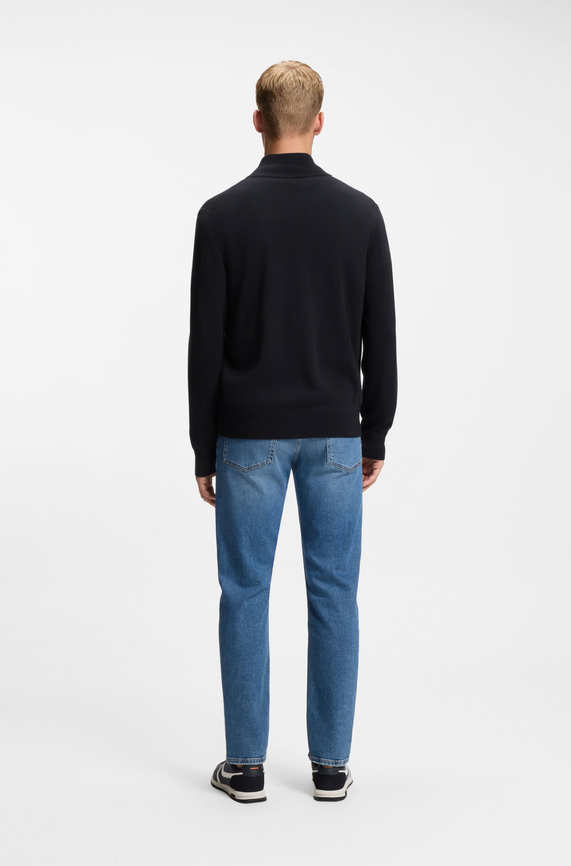 BOSS ORANGE Veste en tricot »Kanozip« mit Reissverschluss