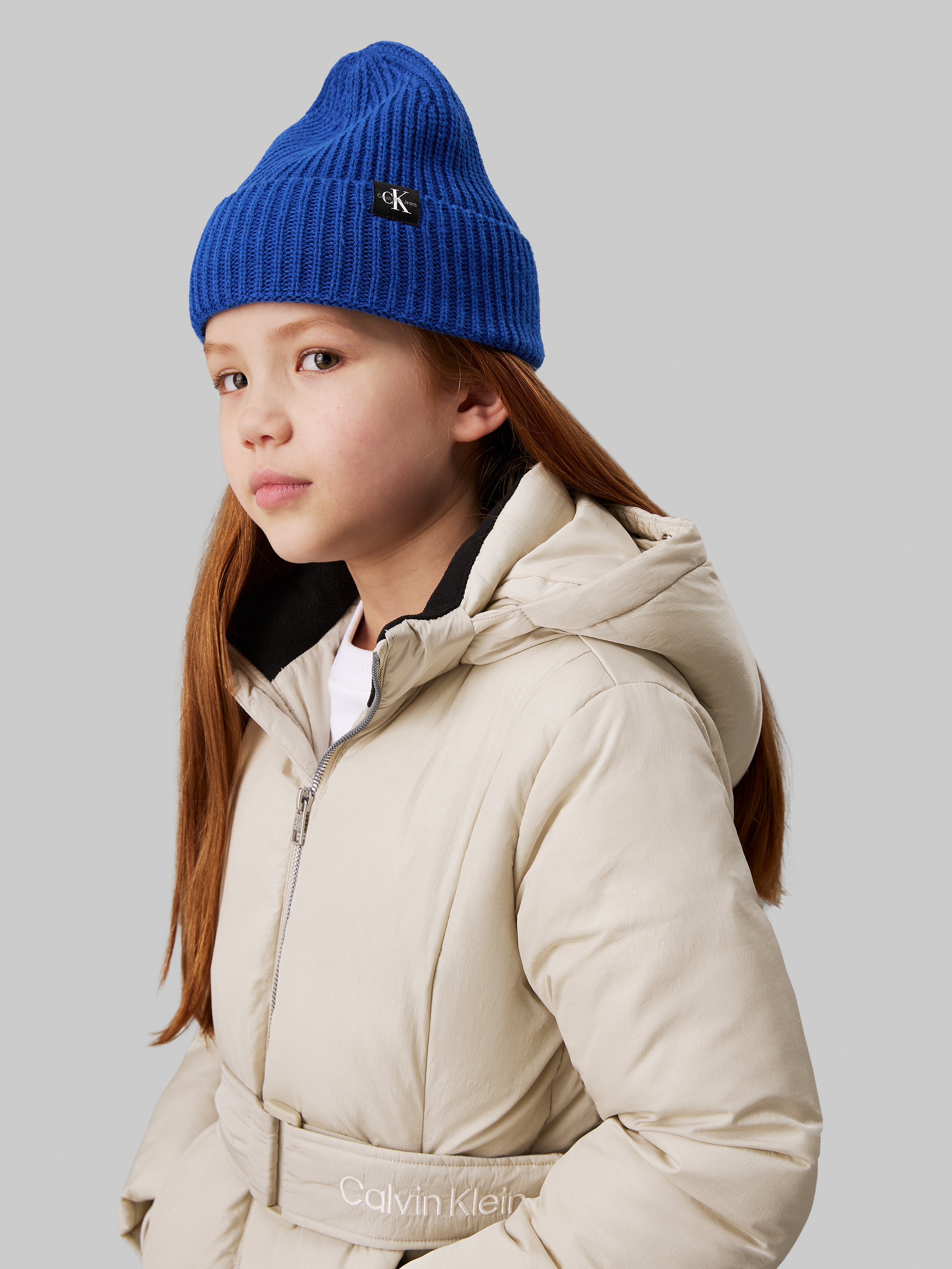 Calvin Klein Jeans Beanie »Monogram Rib Beanie«, mit Logopatch