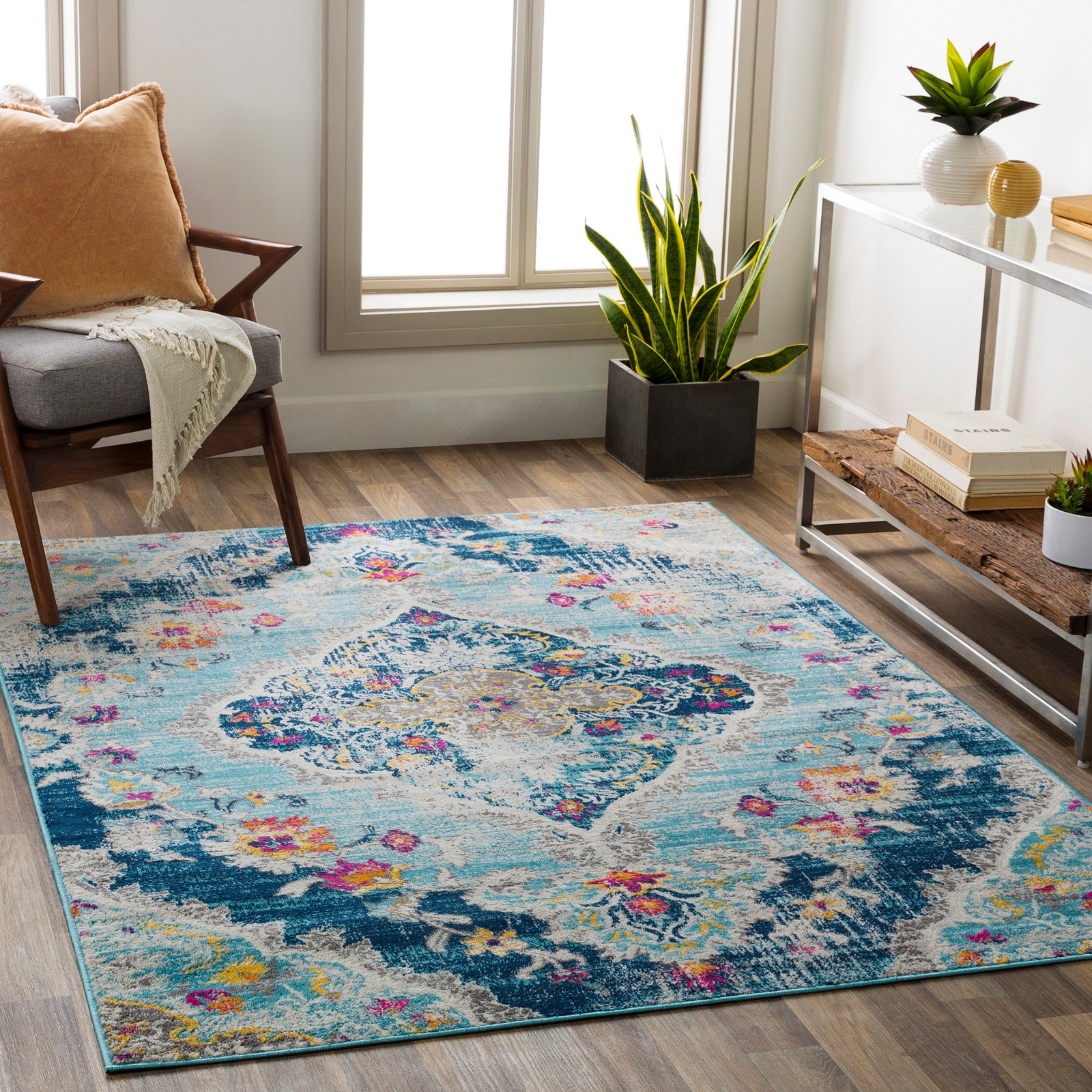 Image of Livabliss Teppich "ADEN" rechteckig 10 mm Höhe Vintage Orientteppich, Kurzflor Boho Wohnzimmerteppich, Läufer