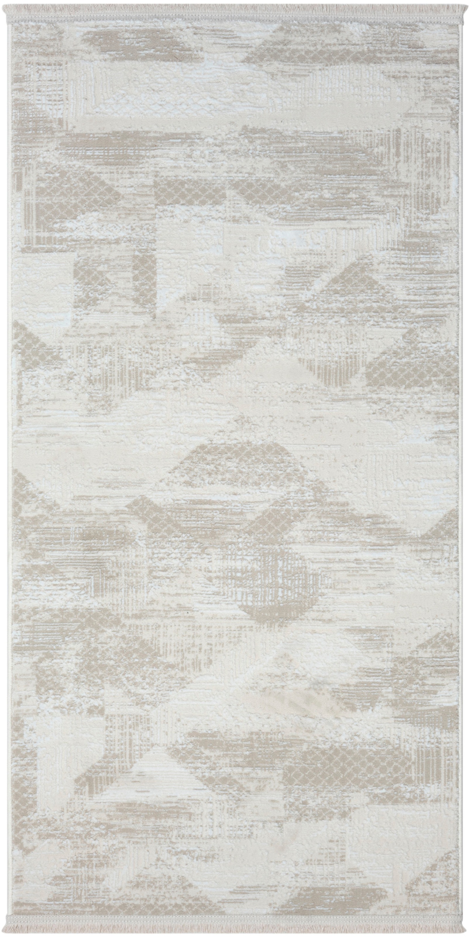 Myflair Möbel & Accessoires Teppich »My Life, LAGERRÄUMUNG!« rechteckig 10 mm Höhe Kurzflor, Retro-Style, besonders weich durch Microfaser, mit Fransen