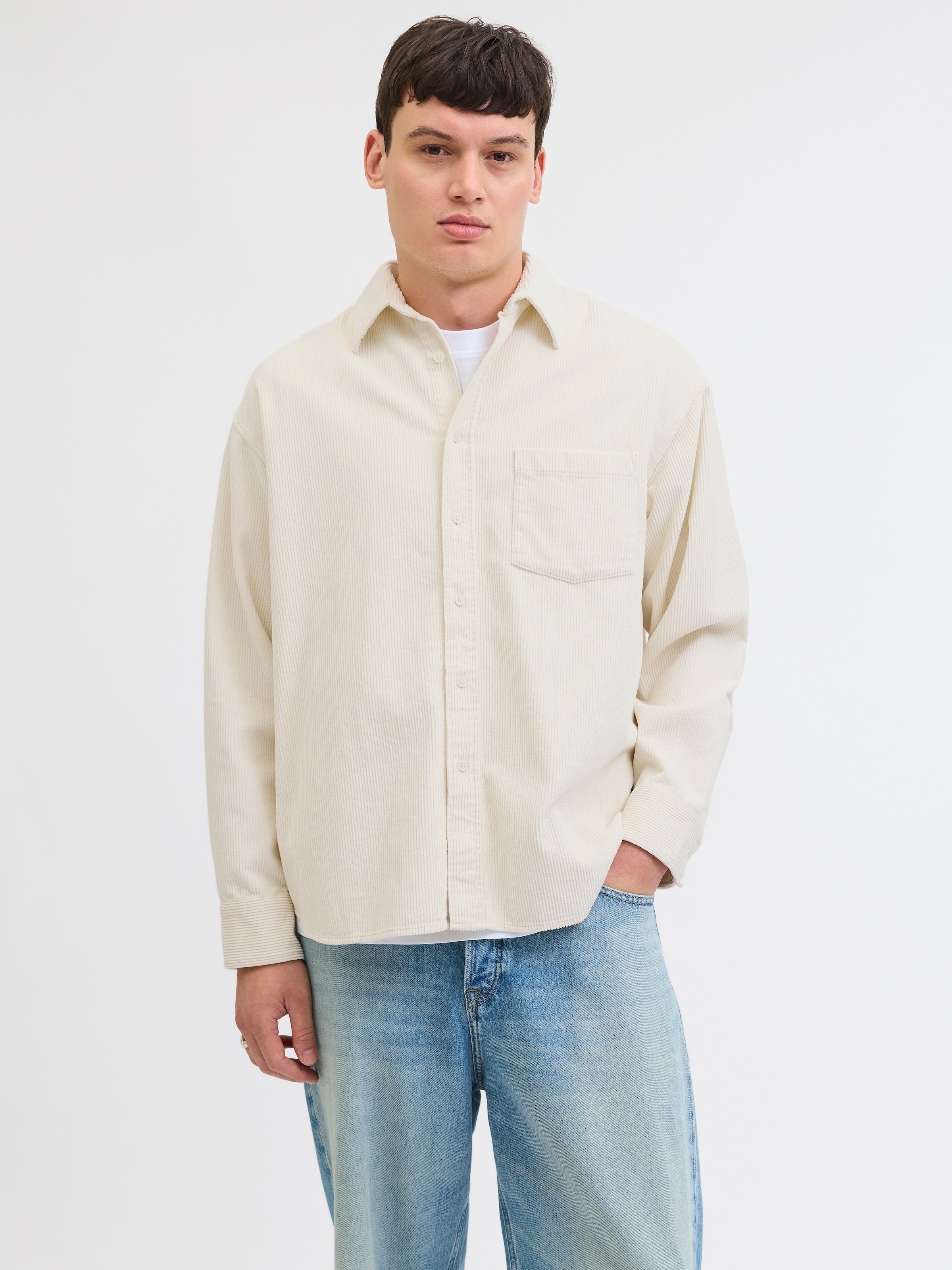 Image of Jack & Jones Langarmhemd "JORINWOOD OVERSIZED CORD SHIRT LS"
