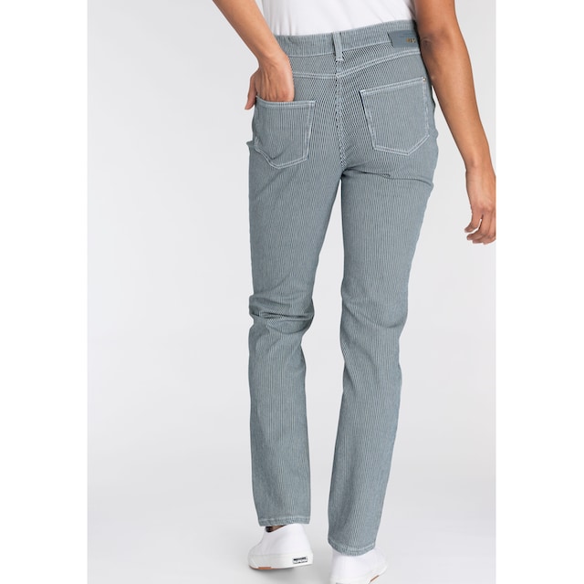 ♕ MAC Straight-Jeans »Melanie Stripe«, Figurbetonter femininer Schnitt  versandkostenfrei bestellen