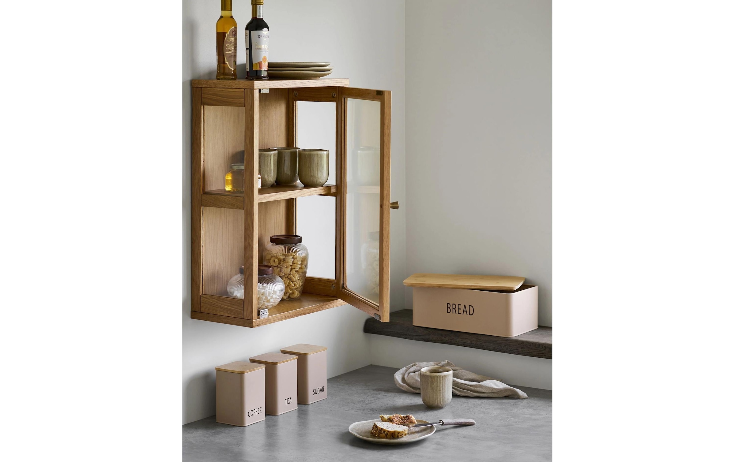 House Nordic Vorratsdose »Tula« Set aus einem Brotkasten und drei Vorratsbehältern