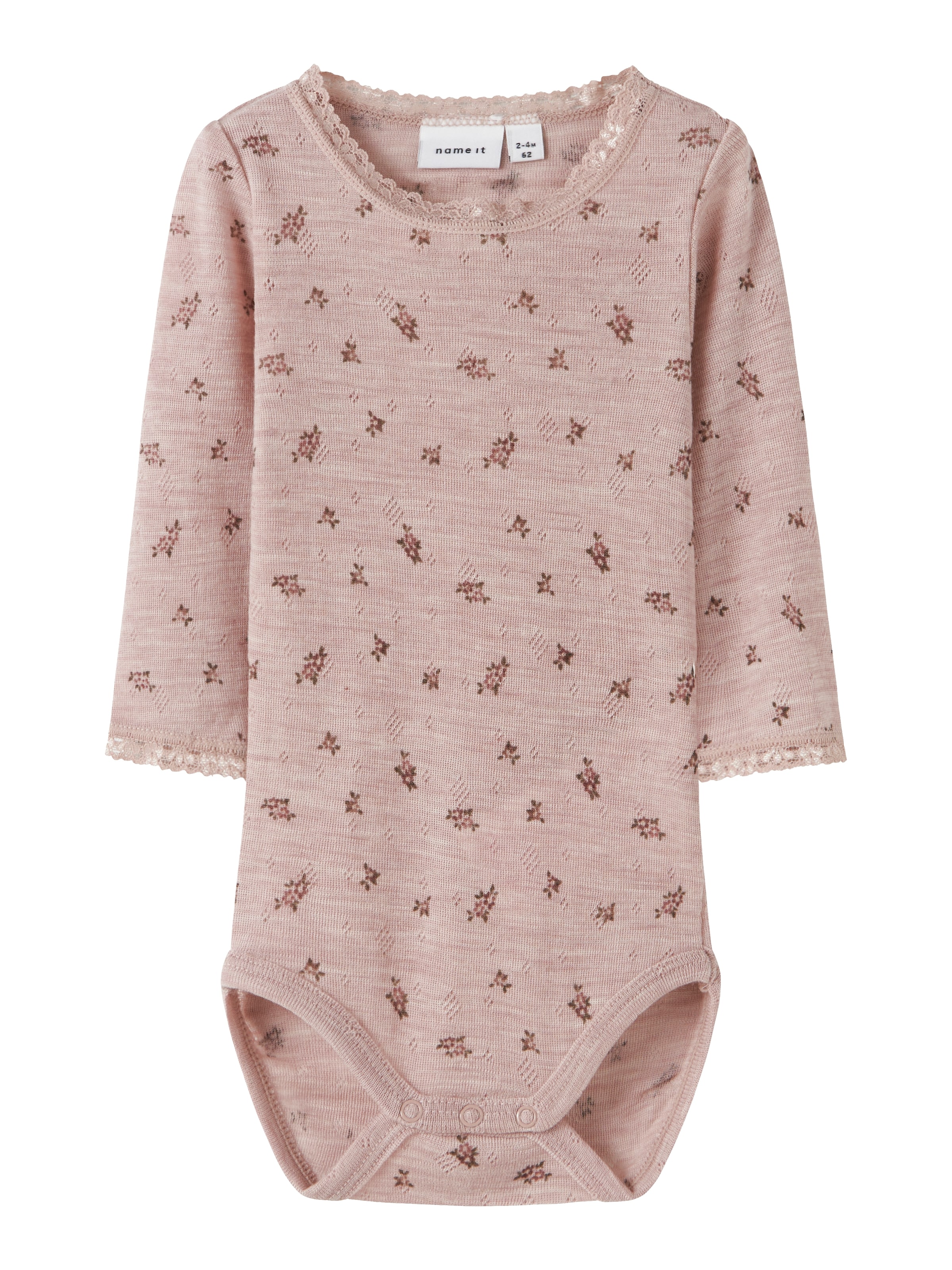 Name It Langarmbody »NBFWANG WOOL NEEDLE LS BODY NOOS«, aus reiner Merinowolle