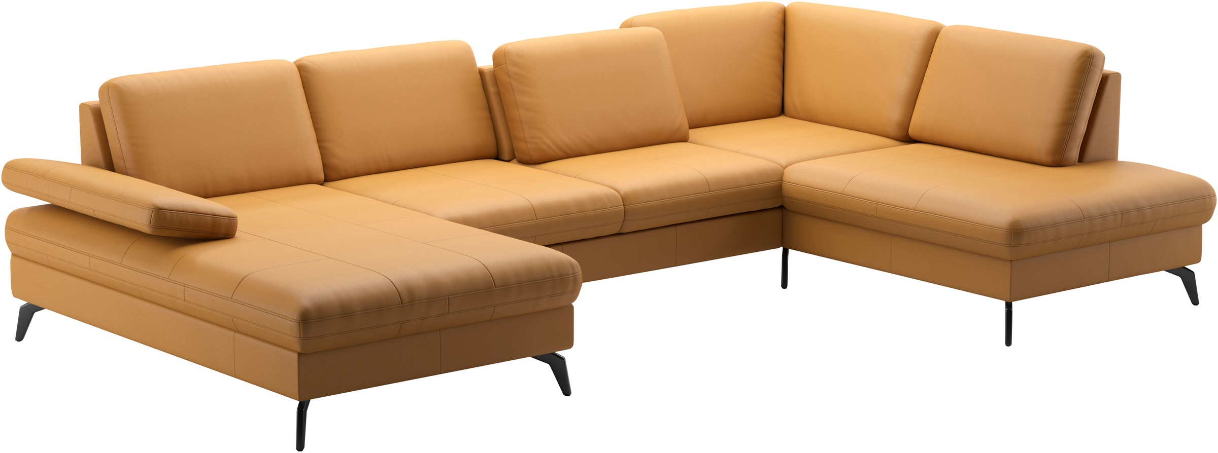 sit&more Wohnlandschaft »Morris U-Form, inkl. Sitztiefenverstellung«, wahlweise mit Armteilverstellung, Bettfunktion & Bettkasten