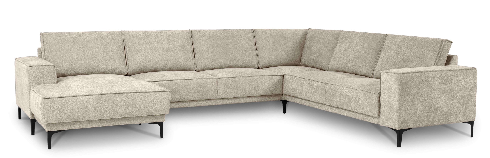 Home affaire Wohnlandschaft »OLAND Bouclé U-Form, XXL, B: 342 cm, Skandi-Design« Skandi-Design in Struktur, Flachgewebe, Luxus-Microfaser, Boucle