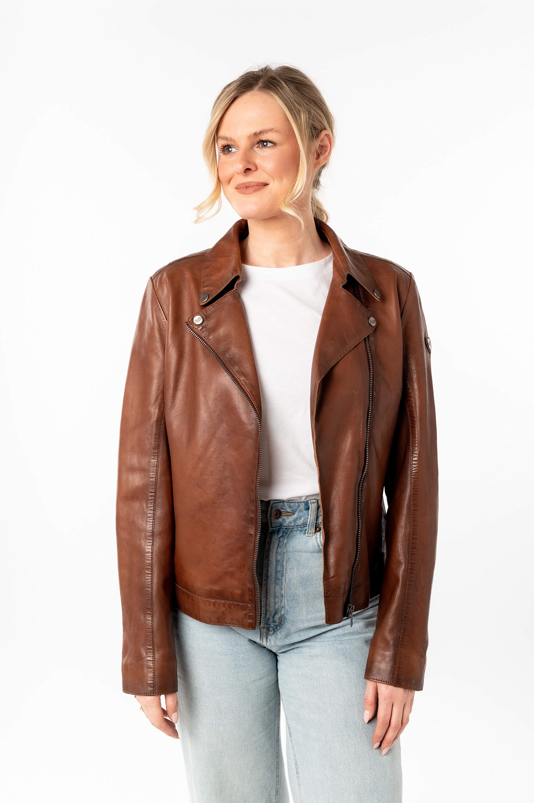 Image of Mauritius Lederjacke "MWFarah" mit Reverskragen