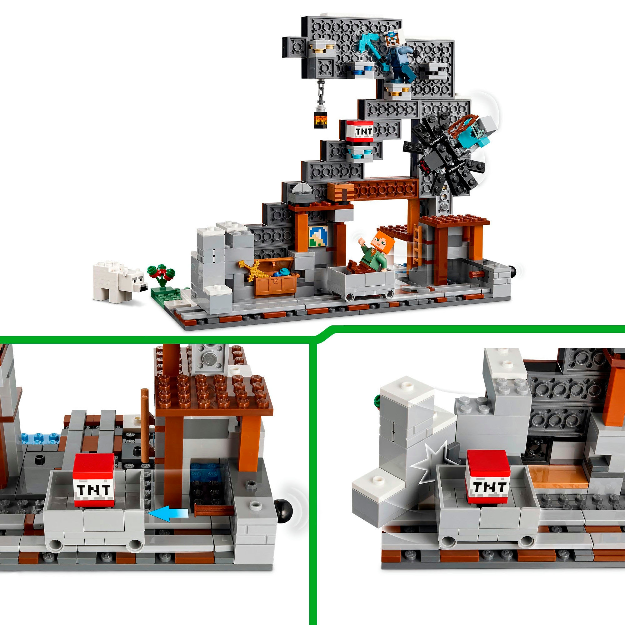 LEGO® Konstruktionsspielsteine »Die Spitzhackenmine (21277), LEGO Minecraft« Made in Europe