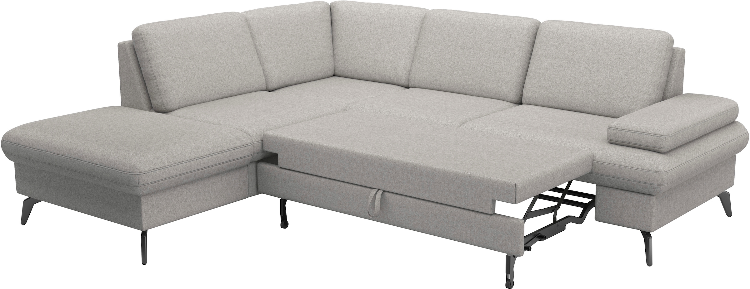 sit&more Ecksofa »Morris Jubi L-Form«, inkl. Armteilfunktion und 1 Zierkissen, wahlweise mit Bettfunktion