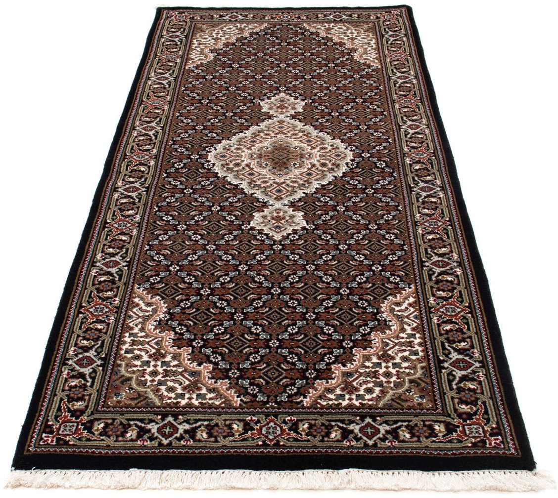 Image of morgenland Hochflor-Läufer »Täbriz Medaillon Blu scuro 199 x 81 cm«, rechteckig, 0,8 mm Höhe, Handgeknüpft bei Ackermann Versand Schweiz