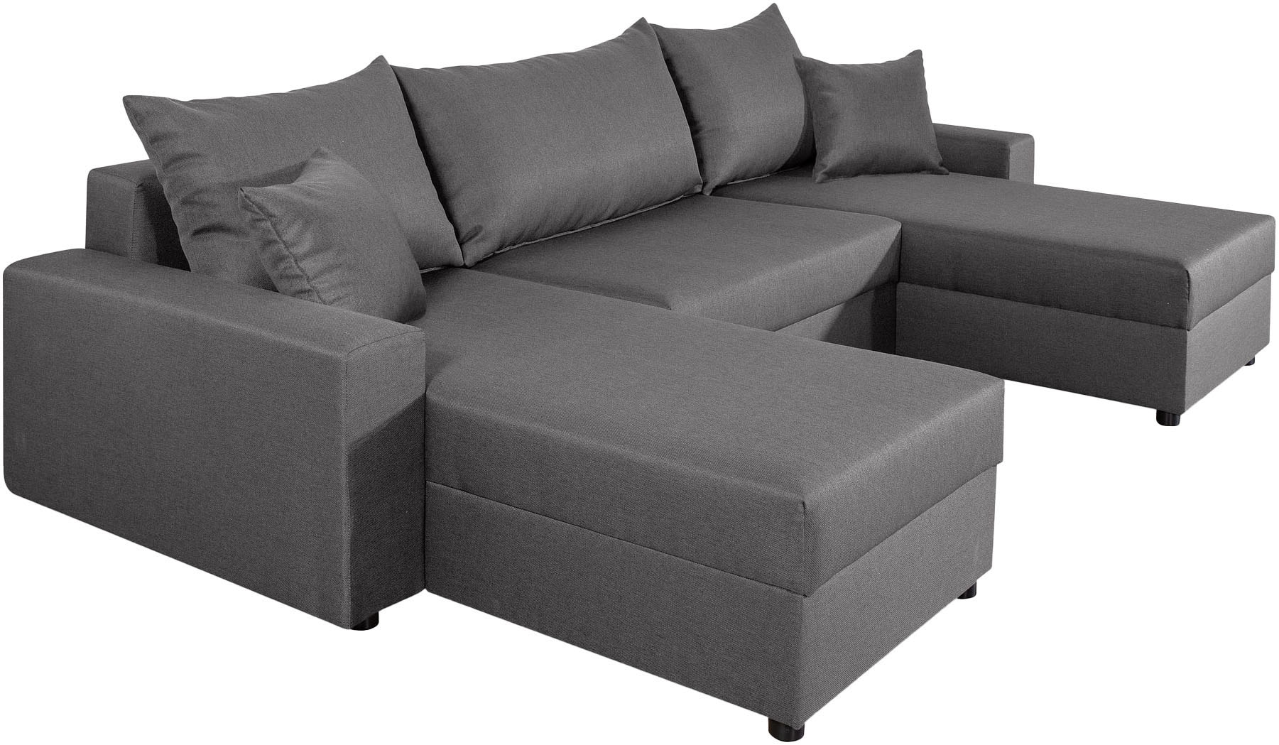 COLLECTION AB Wohnlandschaft »Pico U-Form«, Wohnlandschaft,2 X Ottomane,Polyätherschaum Polsterung
