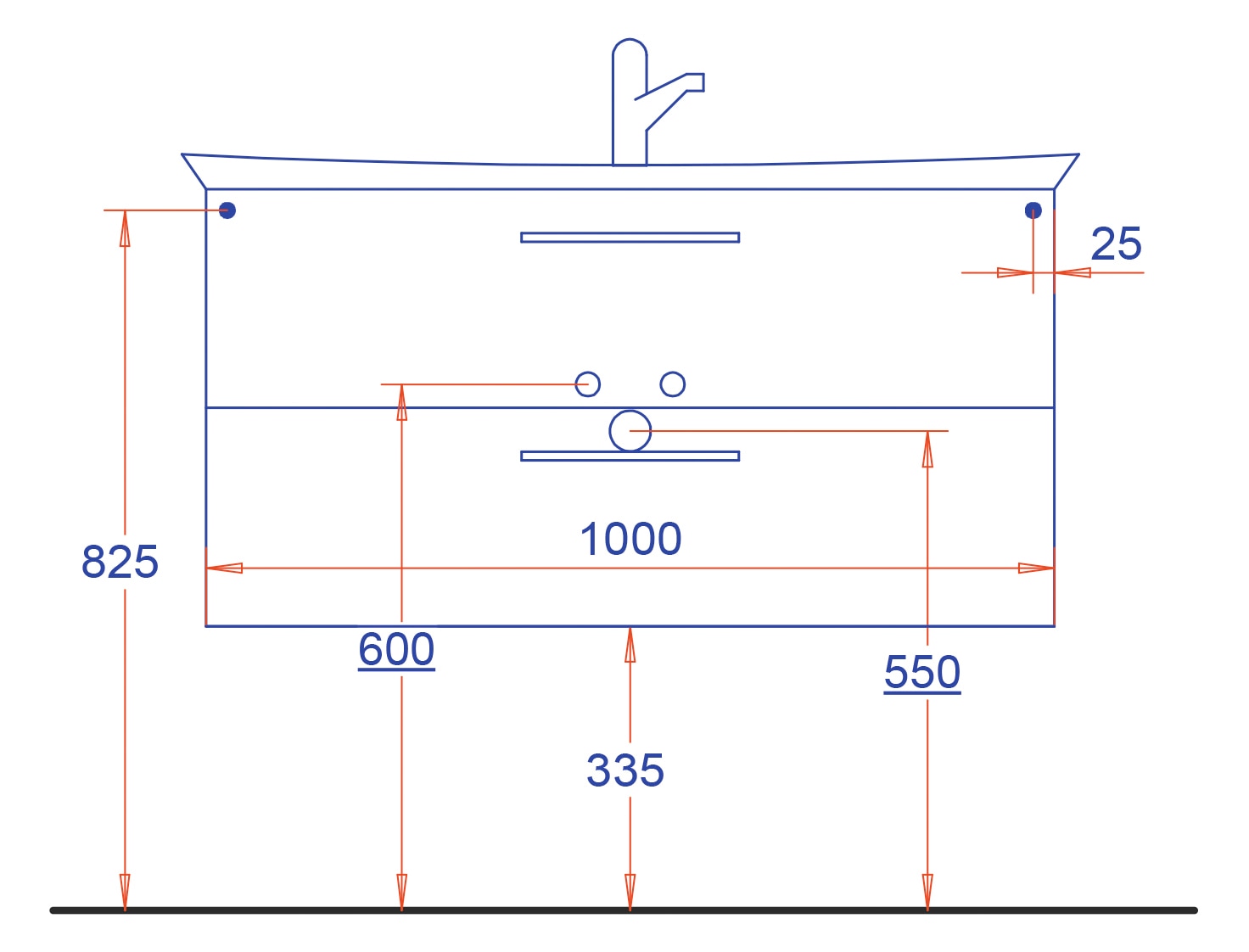 welltime Waschtisch »Florida«, Breite 100 cm