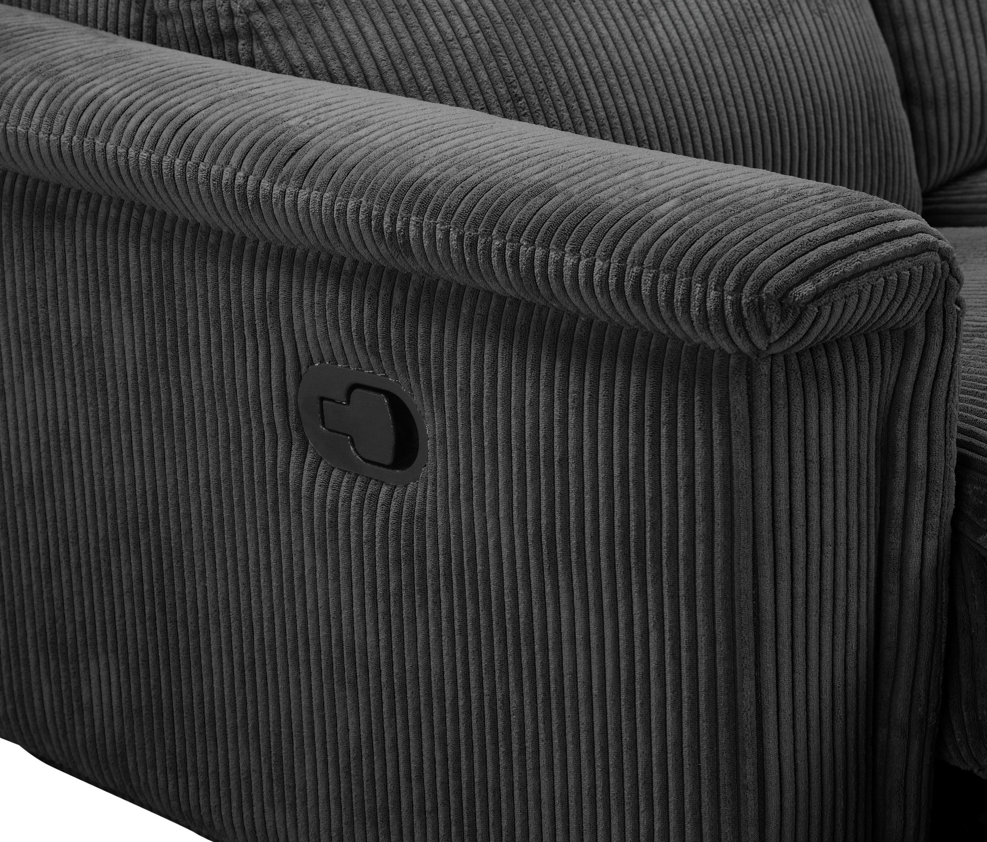 GOODproduct 3-places »LUND Cord, B. 222cm, manuelle/elektrische Relaxfunktion in 2 Sitzen,« USB-C bei elektrischer Ausführung, Kopfteilverstellung